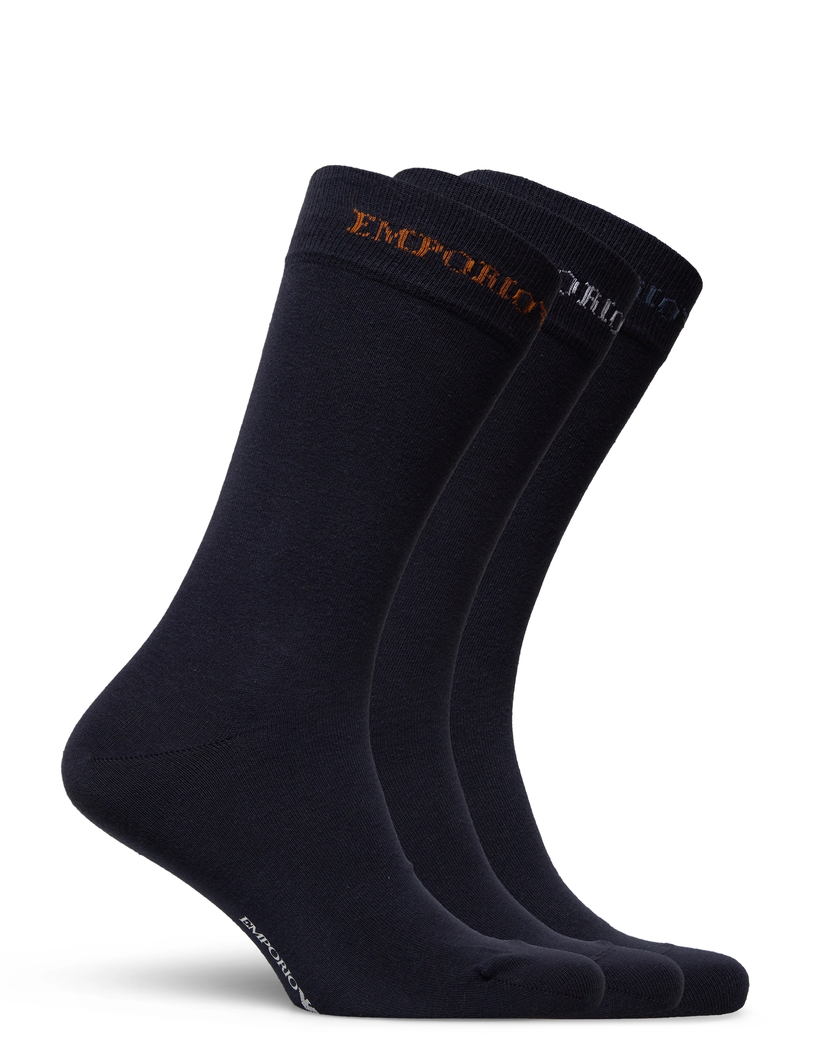 Emporio Armani - MEN'S KNIT SHORT SOCKS - marine/marine/marine - 1