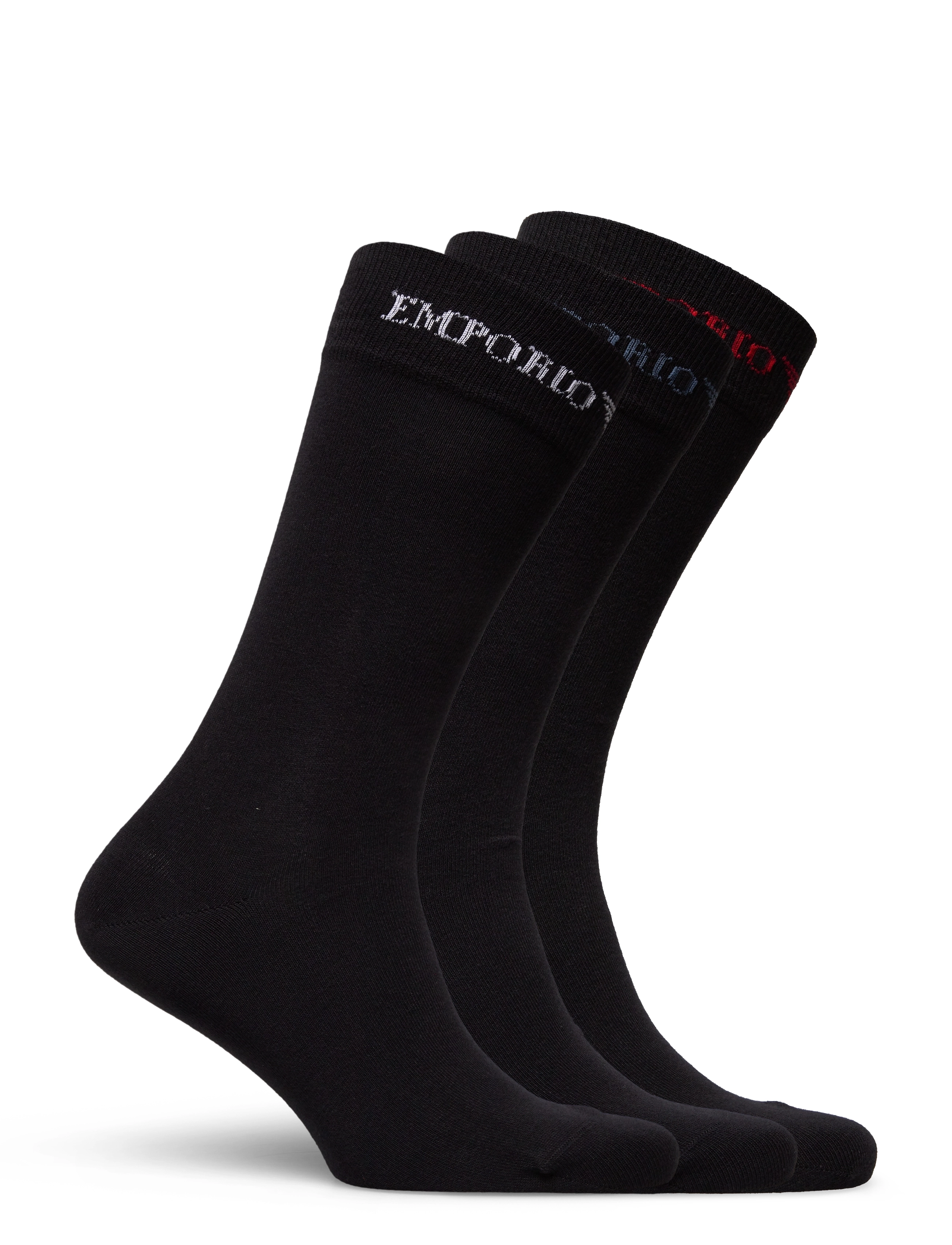 Emporio Armani - MEN'S KNIT SHORT SOCKS - nero/nero/nero - 1