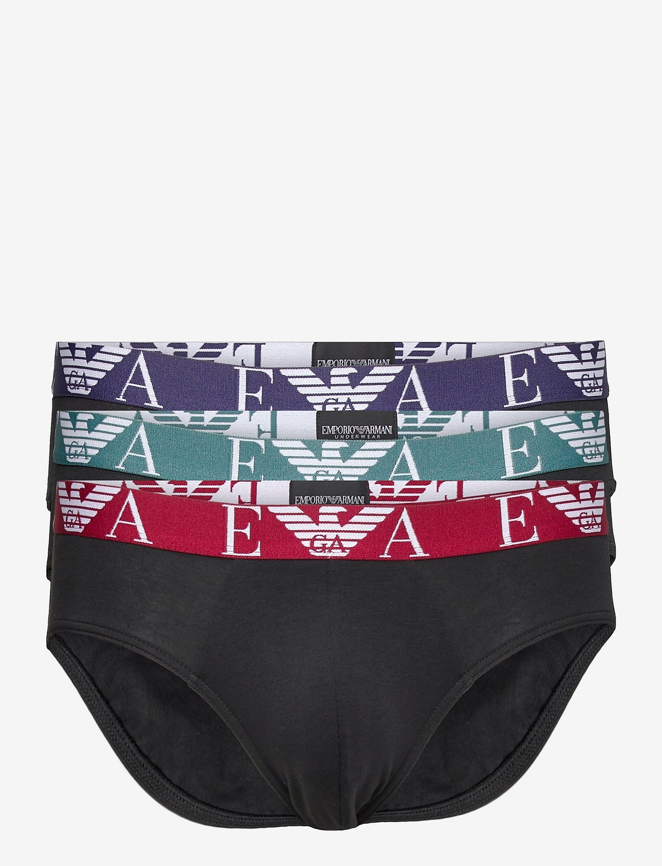 Emporio Armani - MEN'S KNIT 3-PACK BRIEF - nero/nero/nero - 0
