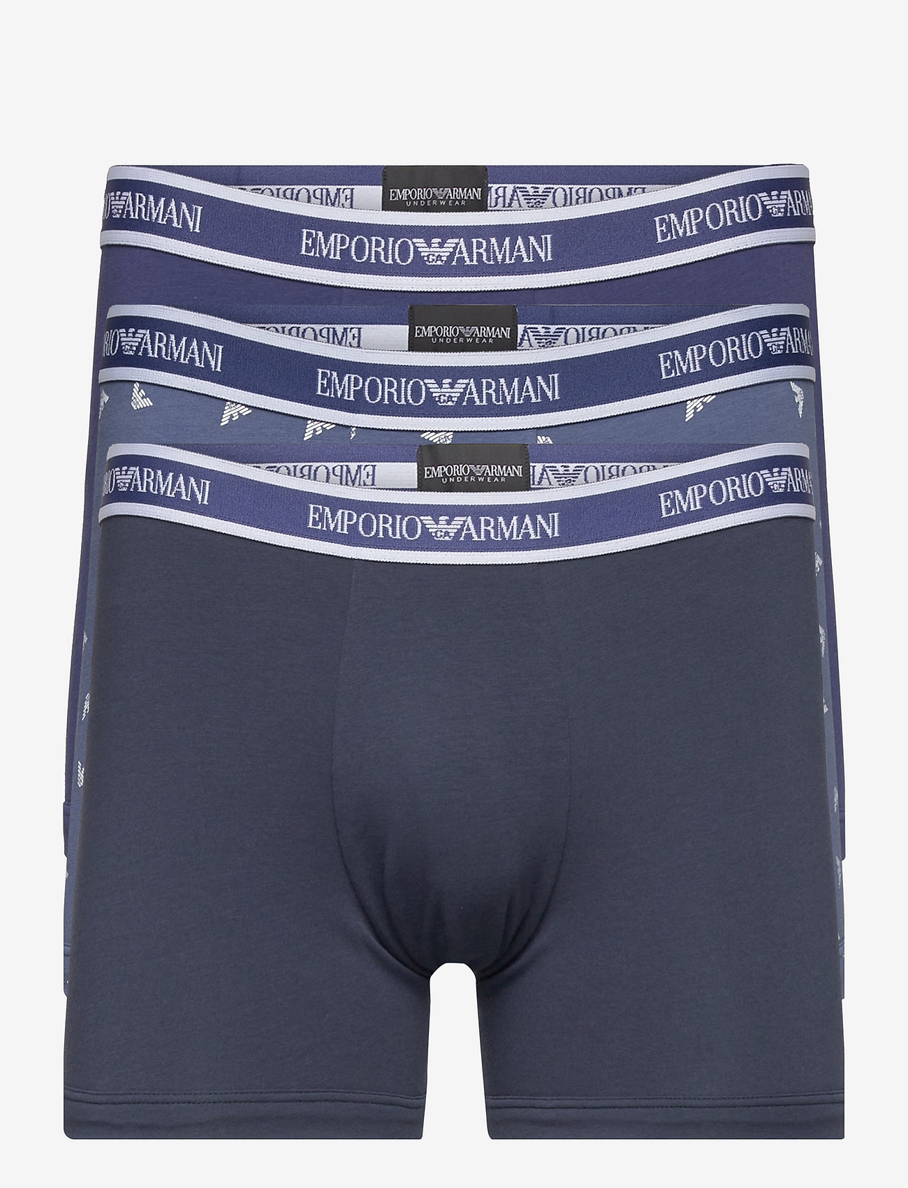 Emporio Armani - MEN'S KNIT 3-PACK BOXERSHORTS - marin/ind.st/blu cop - 0