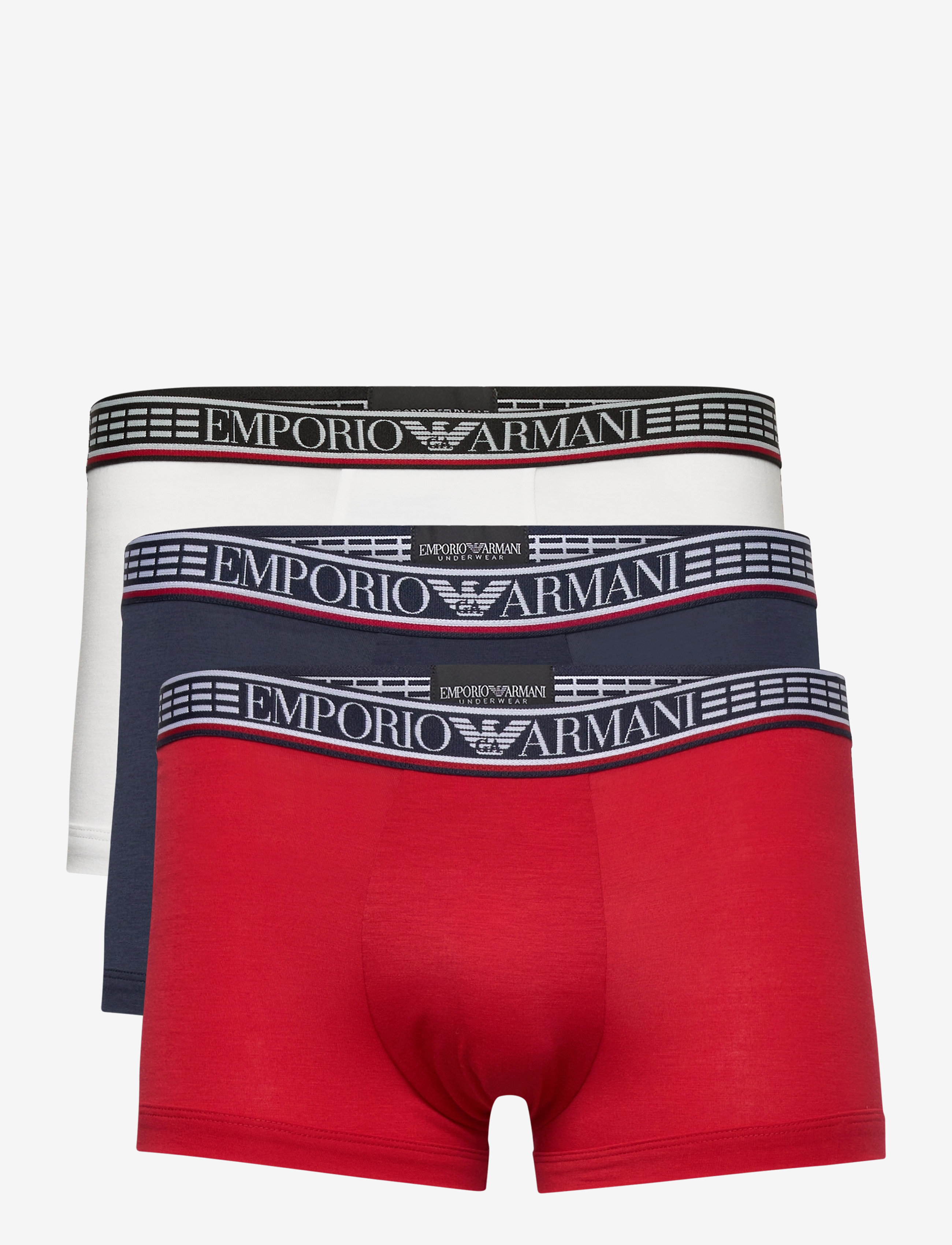 Emporio Armani - MEN'S KNIT 3-PACK TRUNK - marin/bianc/ciliegia - 1