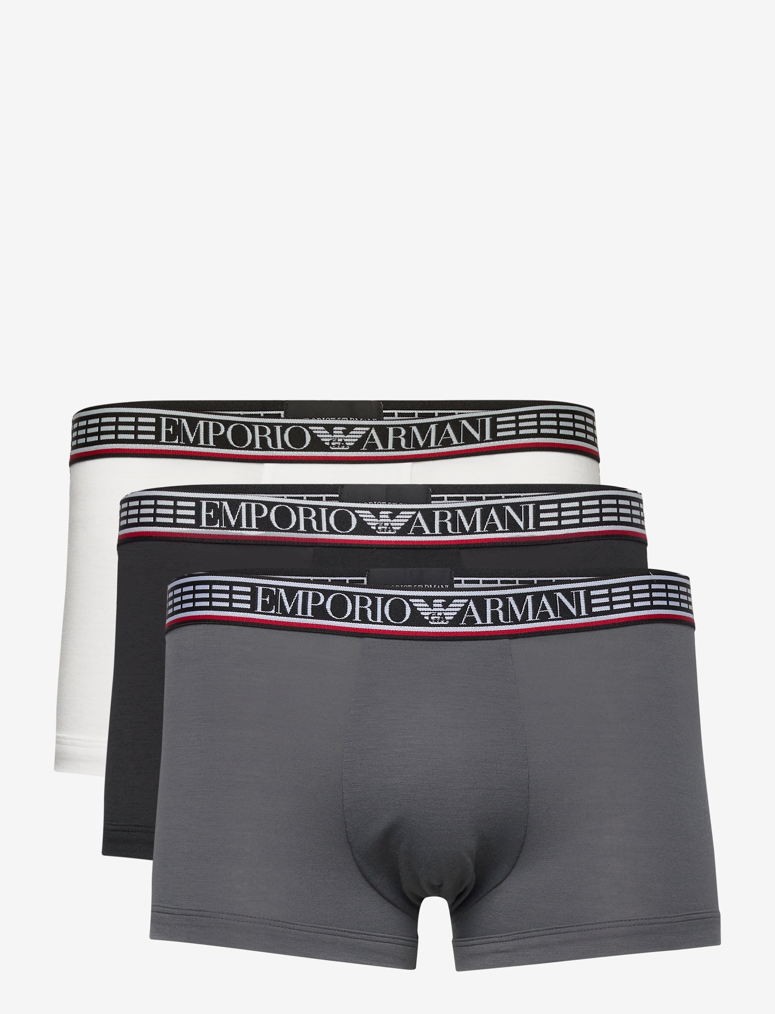Emporio Armani - MEN'S KNIT 3-PACK TRUNK - nero/antracite/bianc - 1