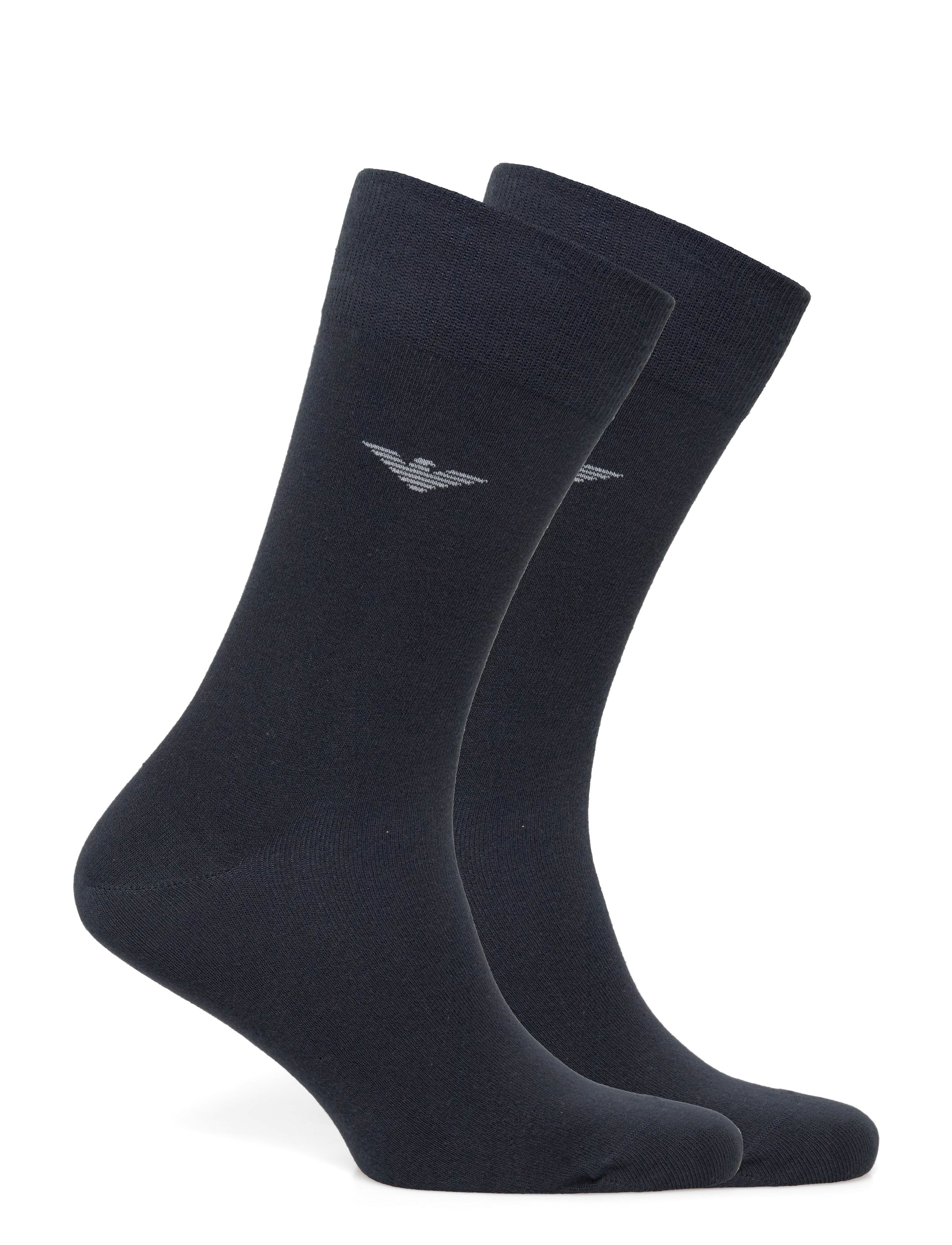 Emporio Armani - MEN'S KNIT SHORT SOCKS - crew-socken - 00135-marine - 1