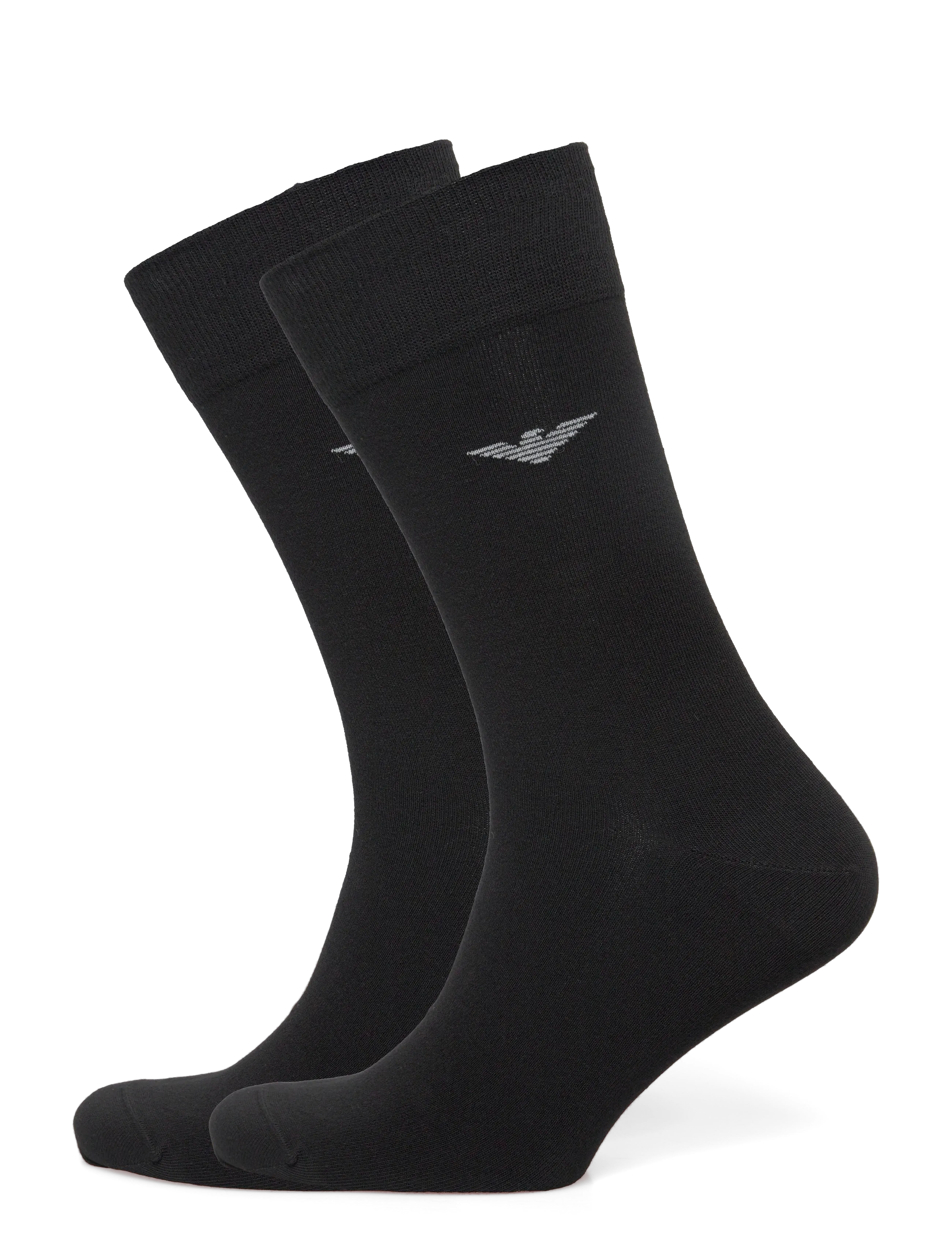 Emporio Armani MEN'S KNIT SHORT SOCKS - Sokid - 00220-NERO / black