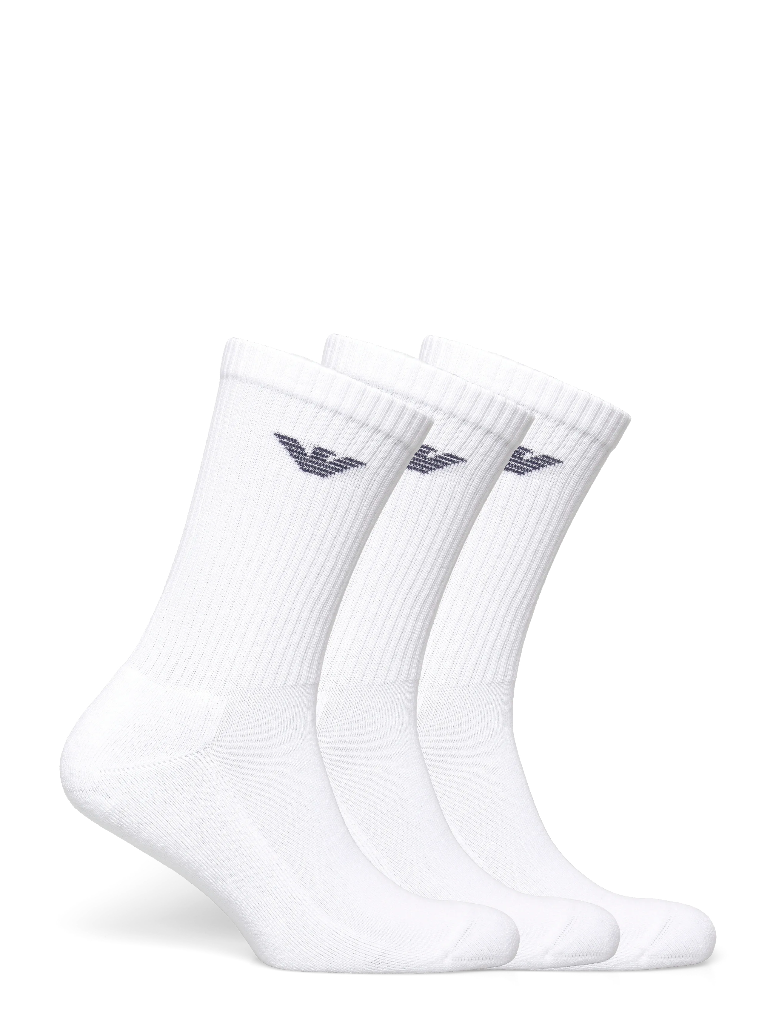 Emporio Armani - MEN'S KNIT SHORT SOCKS - sokker - 00010-bianco - 1