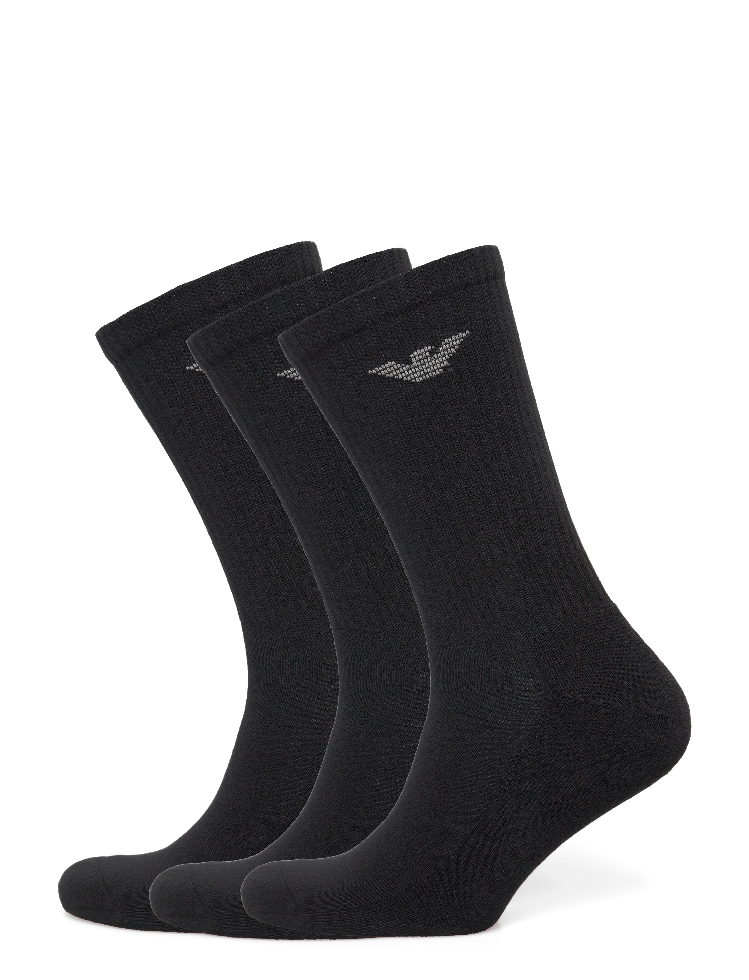 Emporio Armani Men's Knit Short Socks, One Size, Schwarz - Regular Männerswear