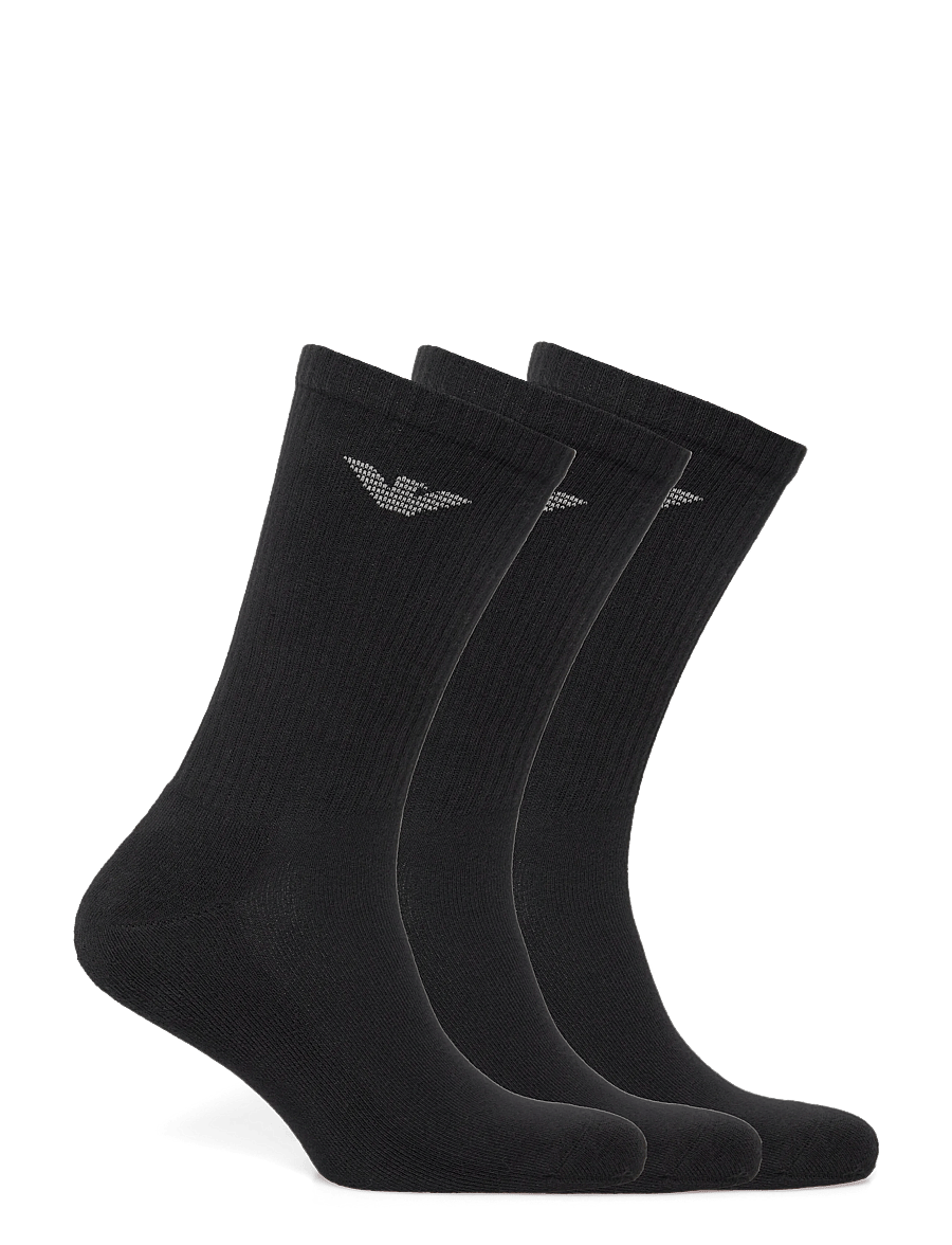 Emporio Armani - MEN'S KNIT SHORT SOCKS - sokker - 00020-nero - 1