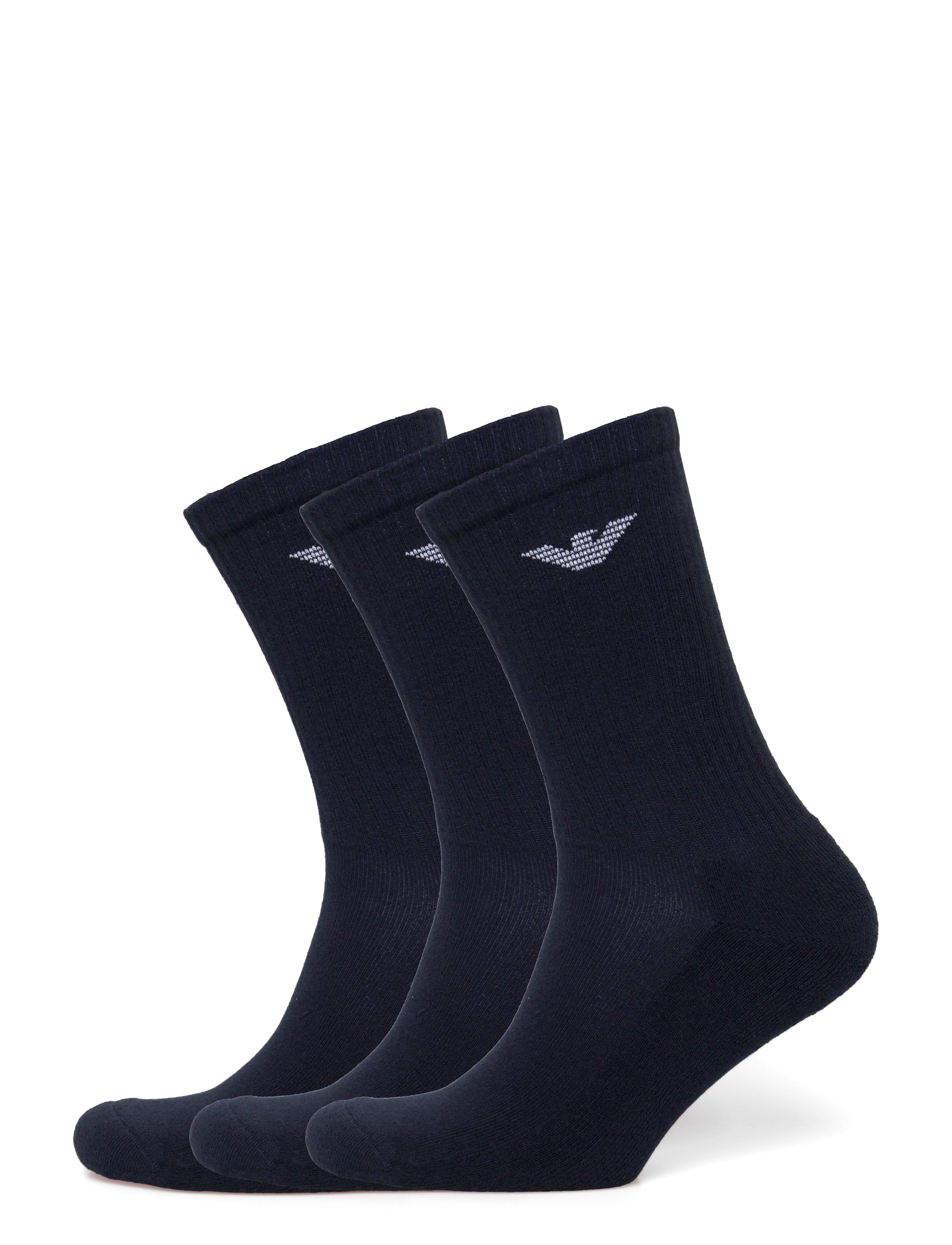 Emporio Armani Men's Knit Short Socks, One Size, Marineblau - Regular Männerswear