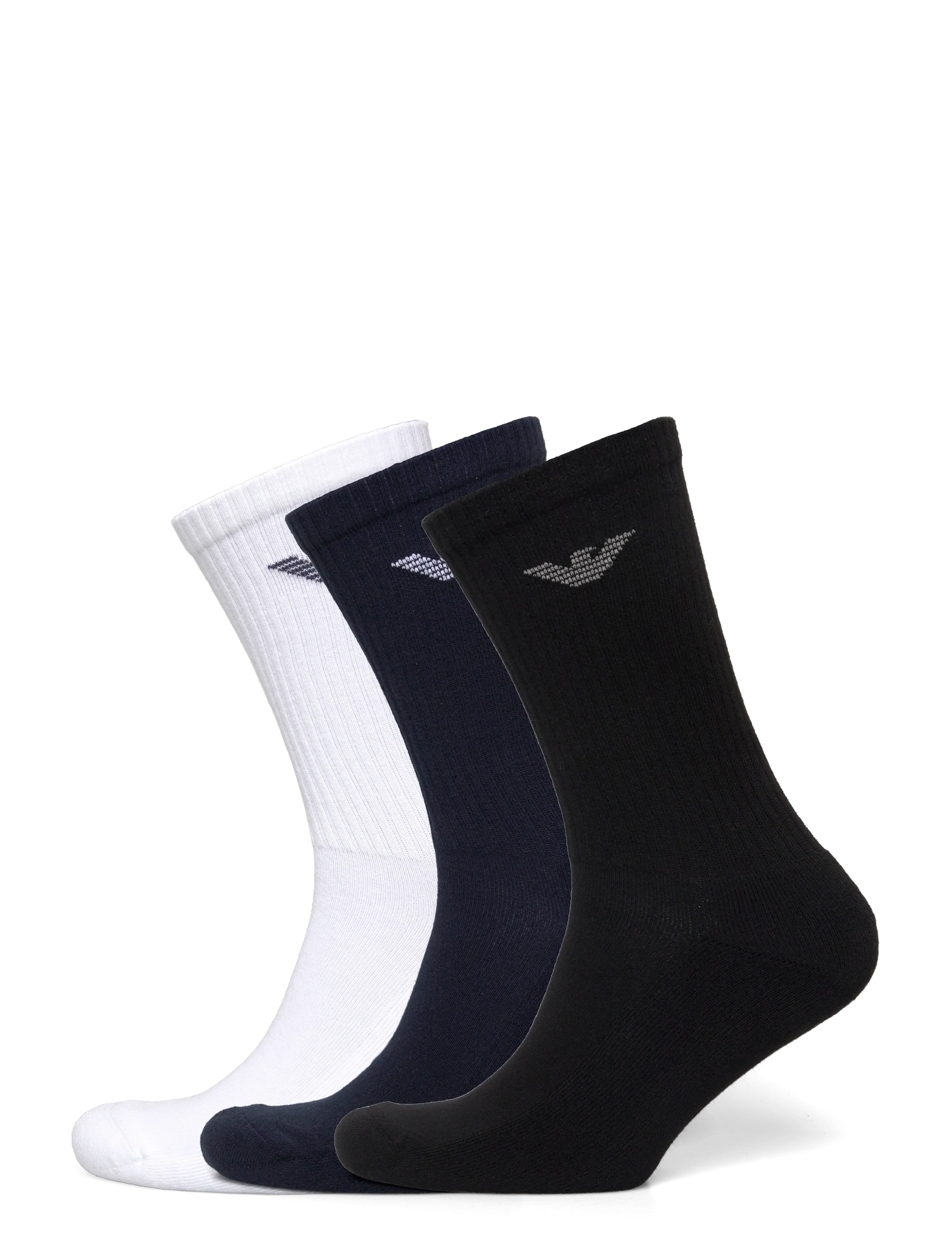 Emporio Armani MEN'S KNIT SHORT SOCKS - Sokid - 00997-MULTICOLOR / white