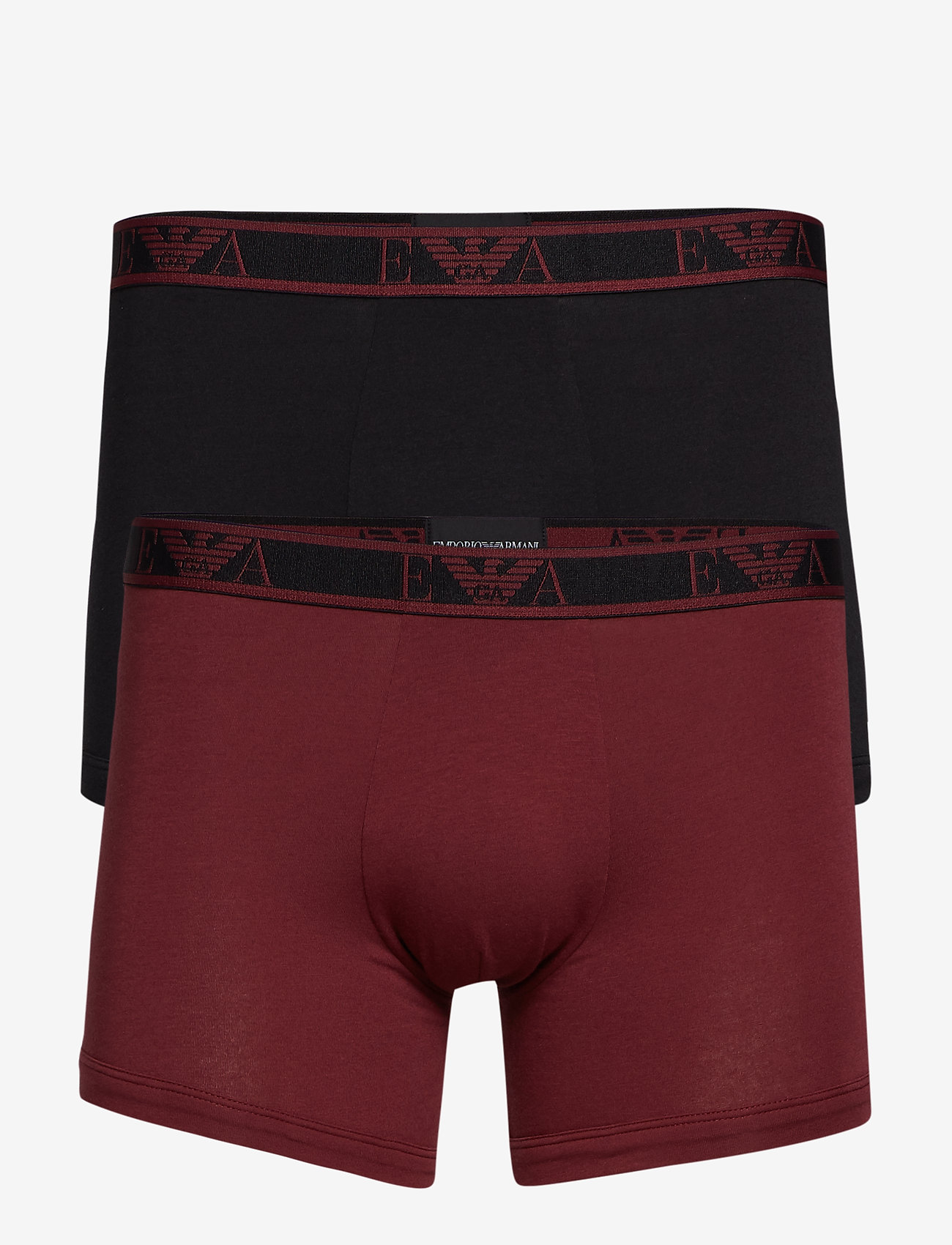 Emporio Armani - MEN'S KNIT 2-PACK BOXER - nero/amaranto - 0