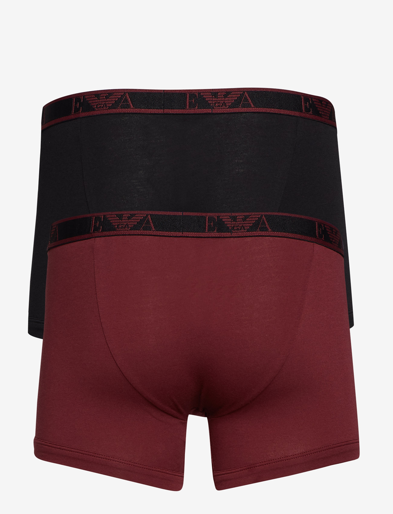 Emporio Armani - MEN'S KNIT 2-PACK BOXER - nero/amaranto - 1