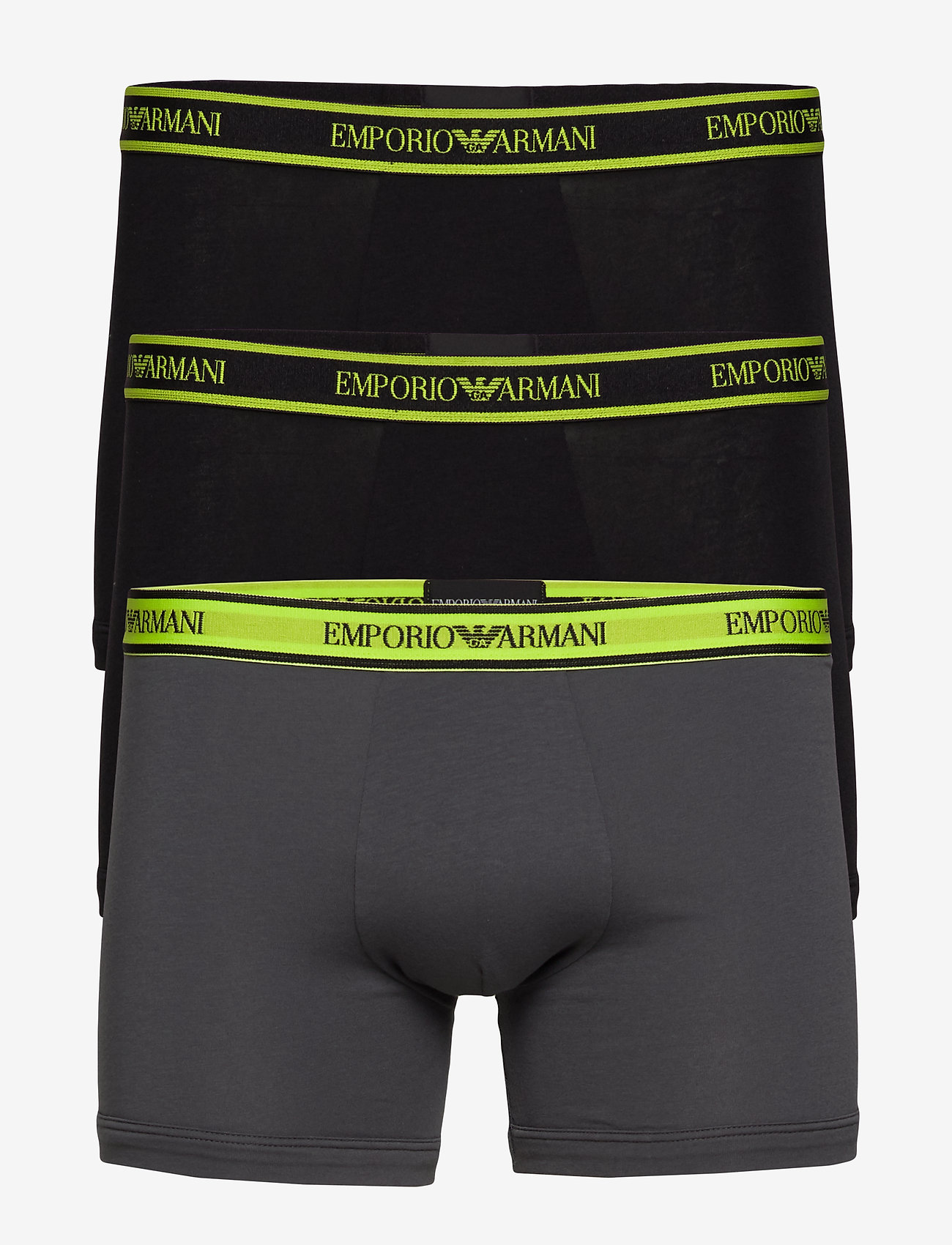 Emporio Armani - MEN'S KNIT 3-PACK BOXER - nero/antrac./nero - 0