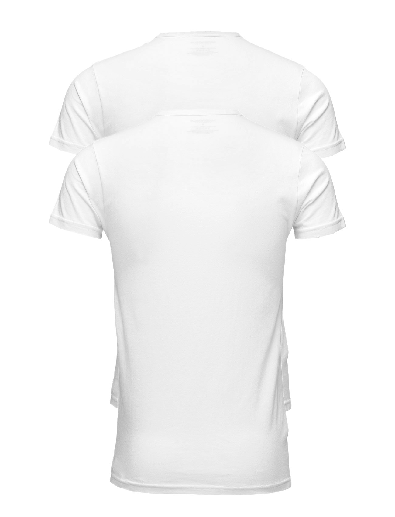 Emporio Armani - MENS KNIT 2PACK T-SH - short-sleeved t-shirts - bianco/bianco - 1