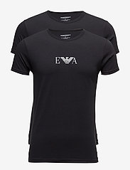 Emporio Armani - MENS KNIT 2PACK T-SH - short-sleeved t-shirts - nero/nero - 0