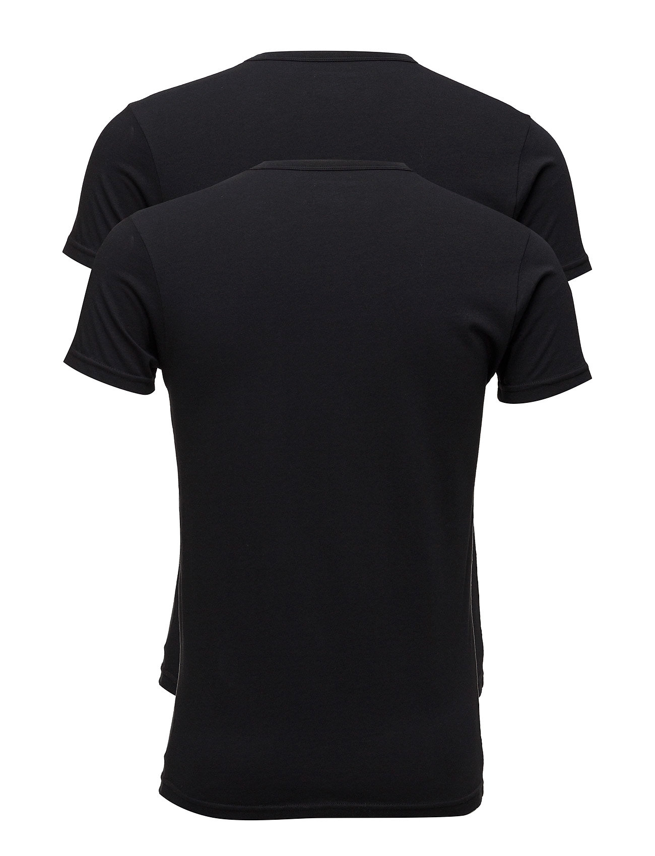 Emporio Armani - MENS KNIT 2PACK T-SH - kortärmade t-shirts - nero/nero - 1