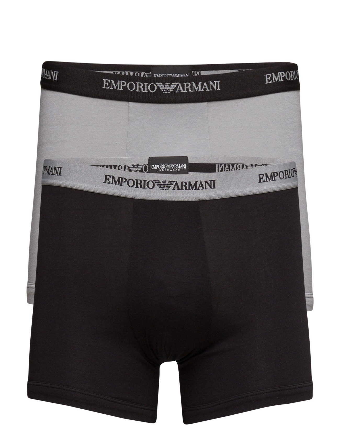 Emporio Armani - MENS KNIT 2PACK BOXER - boxer briefs - 03320 nero/grigio - 0