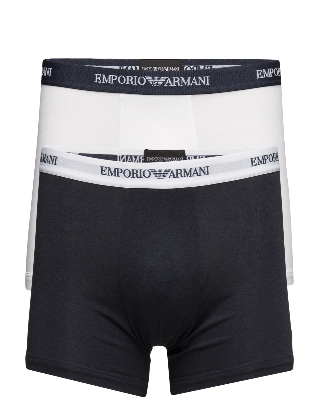 Emporio Armani - MENS KNIT 2PACK BOXER - boxerkalsonger - 10410 bianco/marine - 0