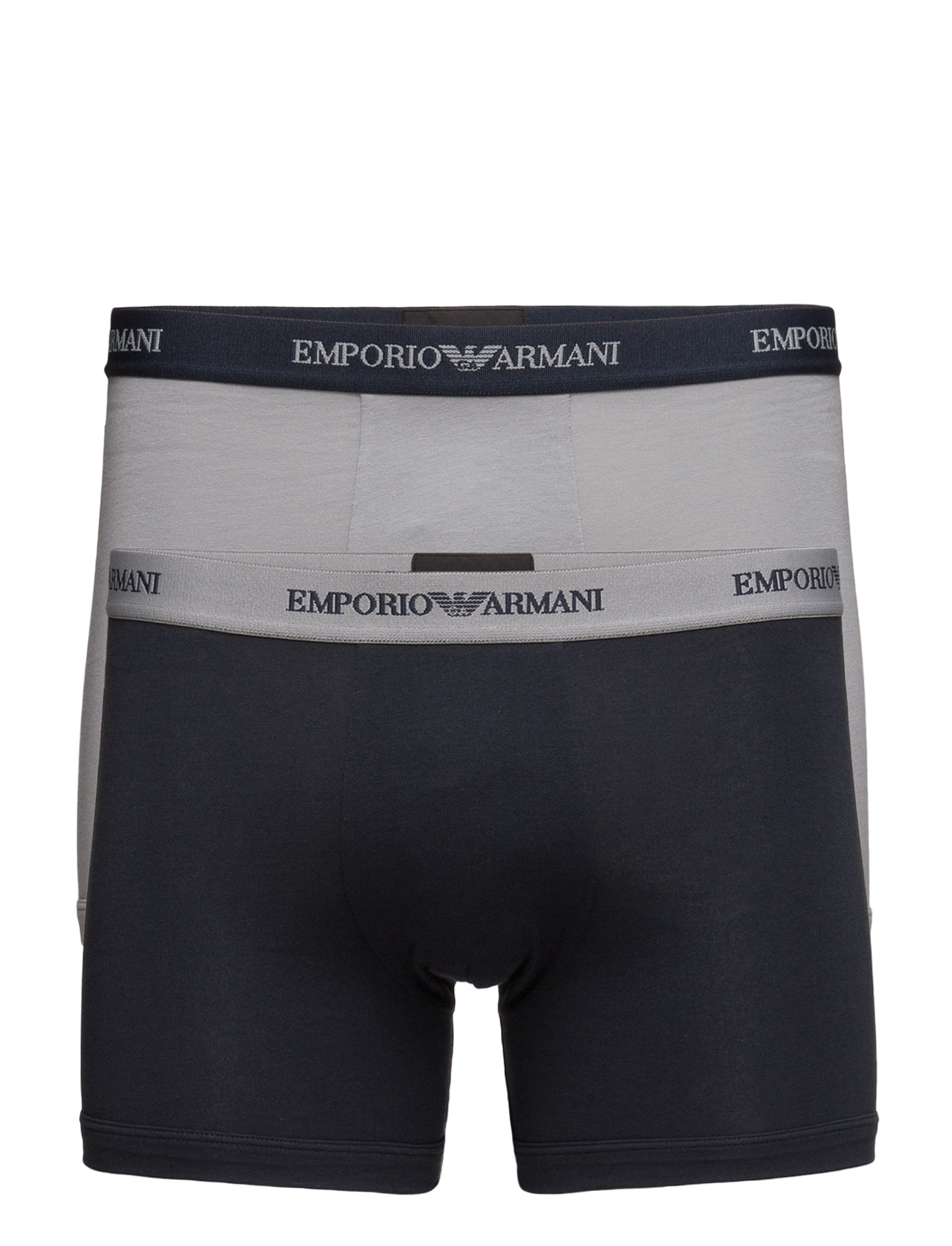 Emporio Armani - MENS KNIT 2PACK BOXER - boxerkalsonger - 13742 grigio/marine - 0