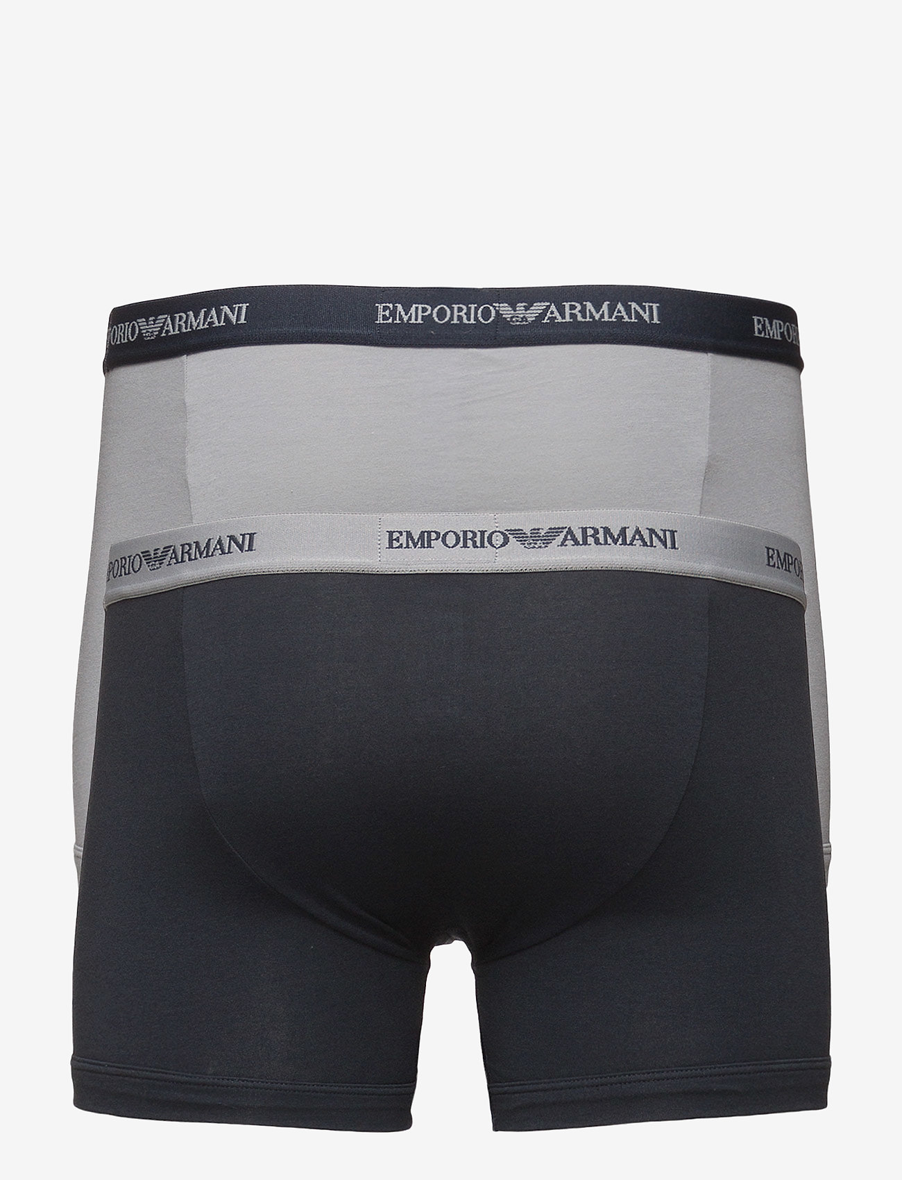 Emporio Armani - MENS KNIT 2PACK BOXER - majtki w wielopaku - 13742 grigio/marine - 1