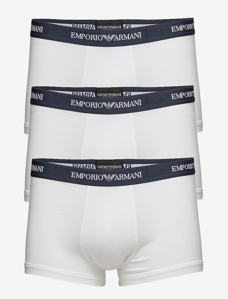 Emporio Armani - MENS KNIT 3-PACK TRUNKS - multipack underpants - bianco - 0