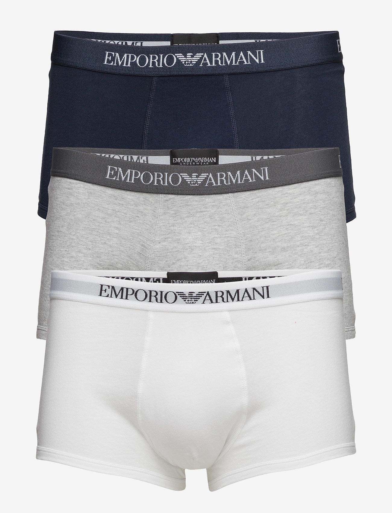 Emporio Armani - MENS KNIT 3PACK TRUN - unterhosen im multipack - bco/grigiomel/marine - 0