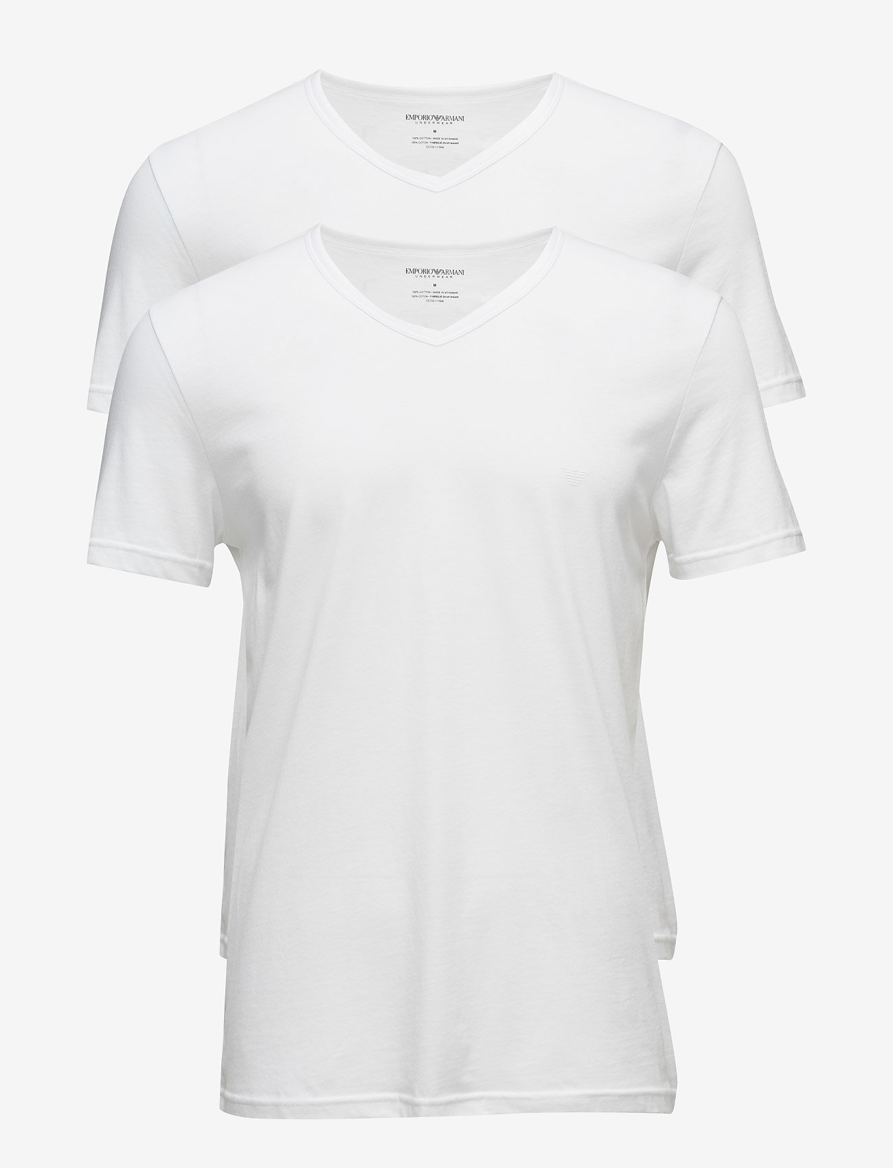 Emporio Armani - MENS KNIT 2PACK TSH - laisvalaikio marškinėliai - bianco/bianco - 0