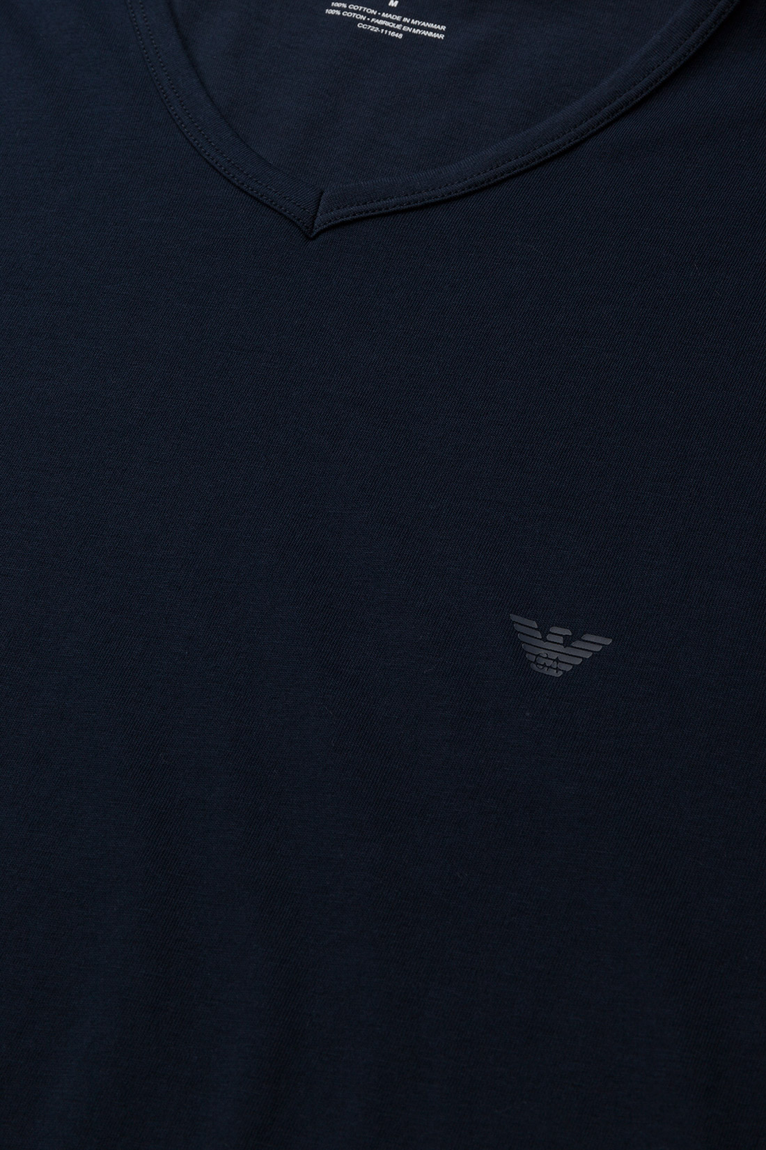 Emporio Armani - MENS KNIT 2PACK TSH - stuttermabolir með v-hálsmáli - marine/marine - 2