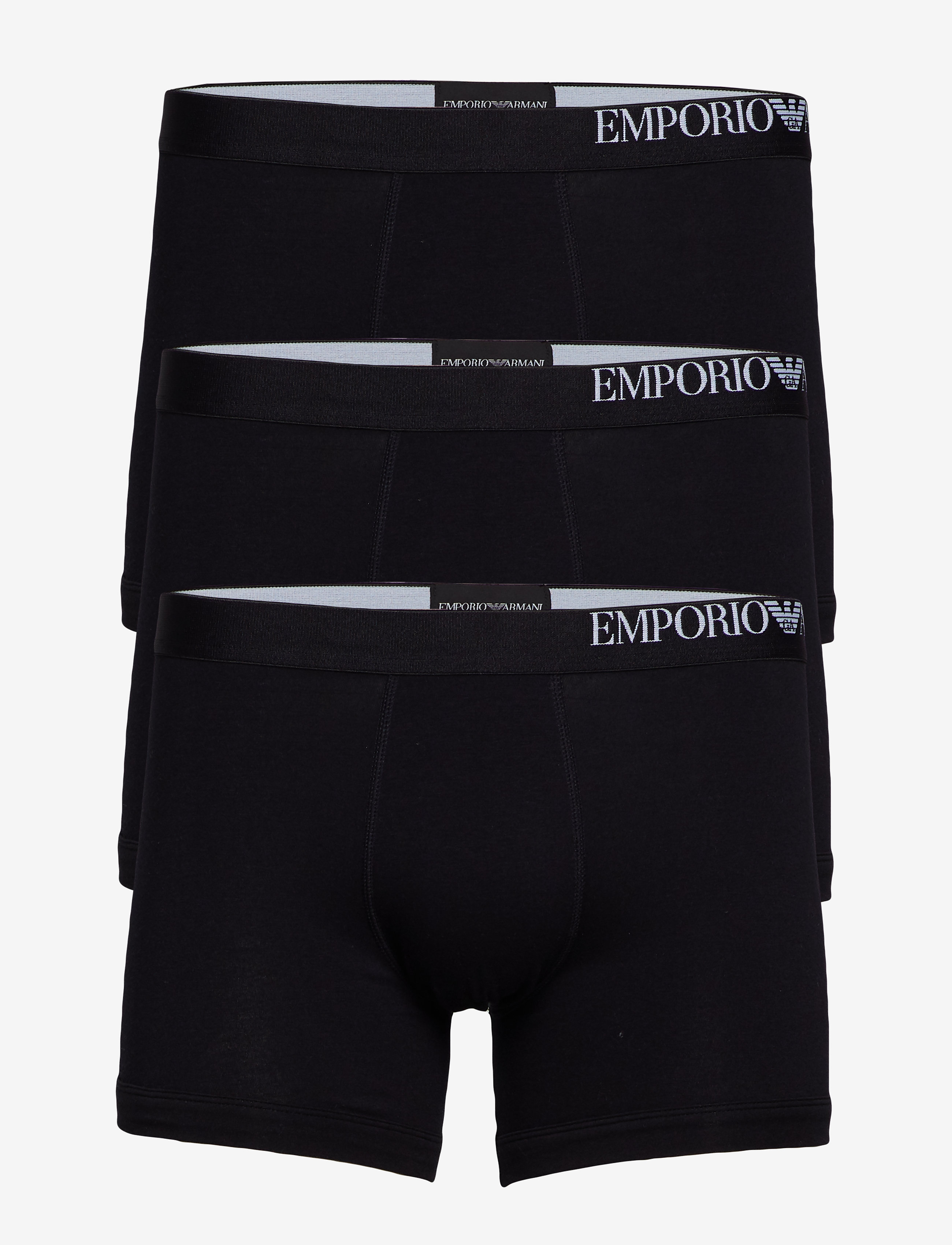 Emporio Armani - MEN'S KNIT 3-PACK TRUNK - nero/nero/nero - 1