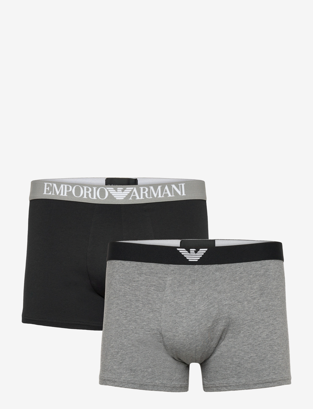 Emporio Armani - 2 PACK BOTTOM - boxerkalsonger - grey melange/black - 0