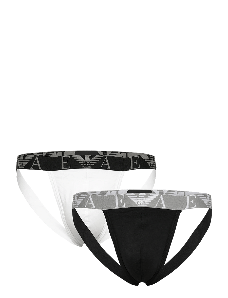 Emporio Armani - 2 PACK BOTTOM - jockstraps - black/white - 0