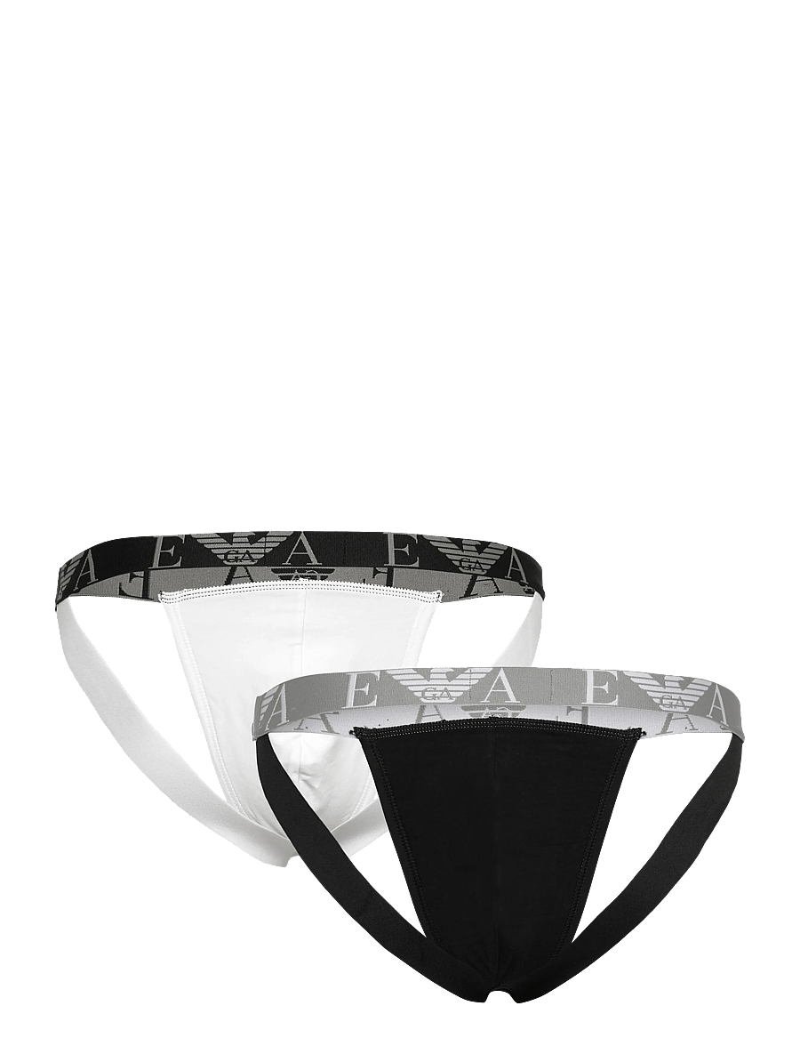 Emporio Armani - 2 PACK BOTTOM - jockstraps - black/white - 1