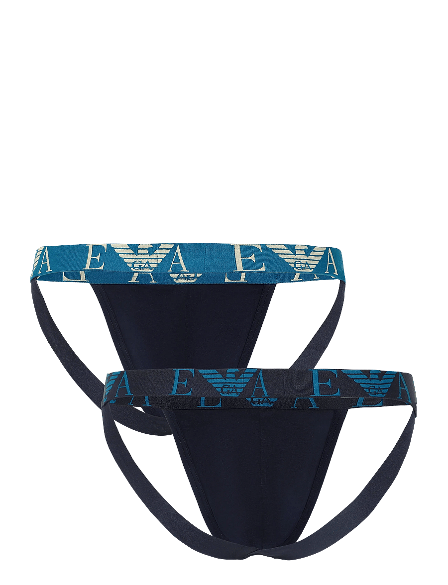 Emporio Armani - 2-PACK BOTTOM - multipakk aluspüksid - blu/blu - 1