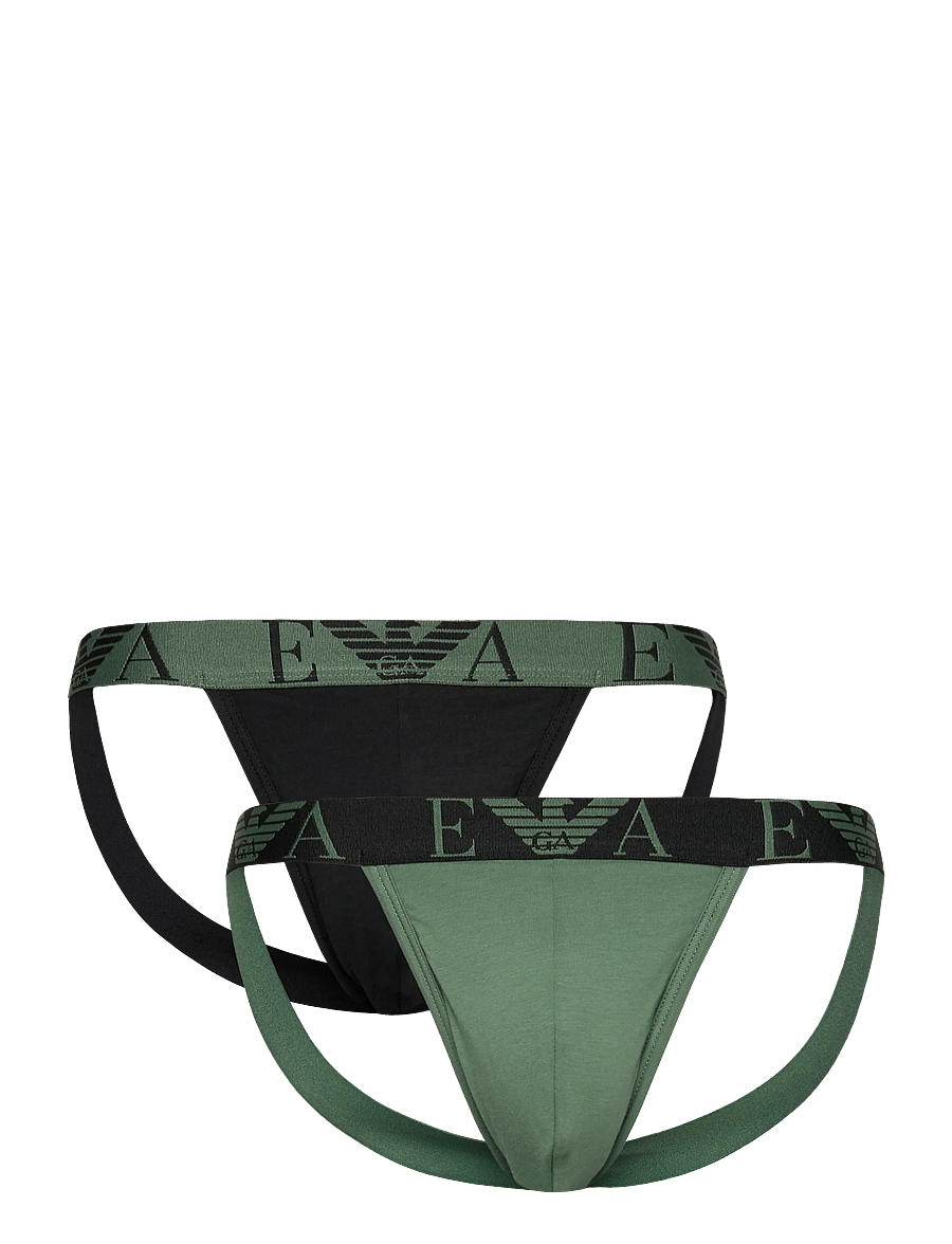Emporio Armani - 2-PACK BOTTOM - jockstraps - green/black - 1