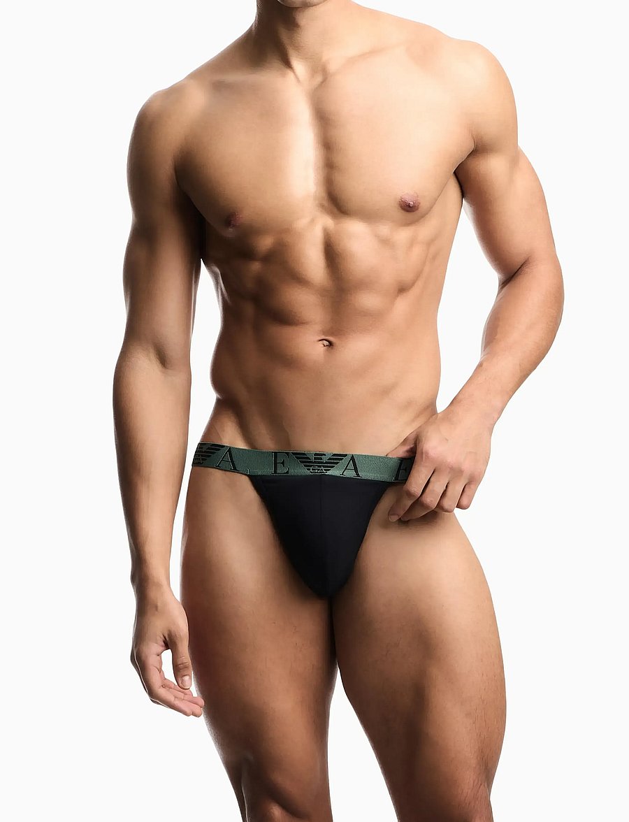 Emporio Armani - 2-PACK BOTTOM - jockstraps - green/black - 5