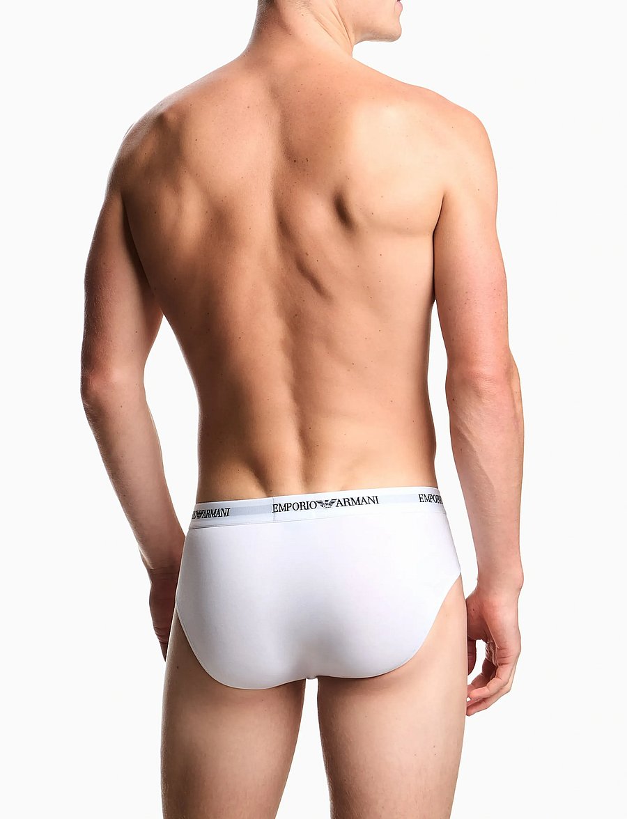 Emporio Armani - 3 PACK BOTTOM - unterhosen im multipack - white/white/white - 2