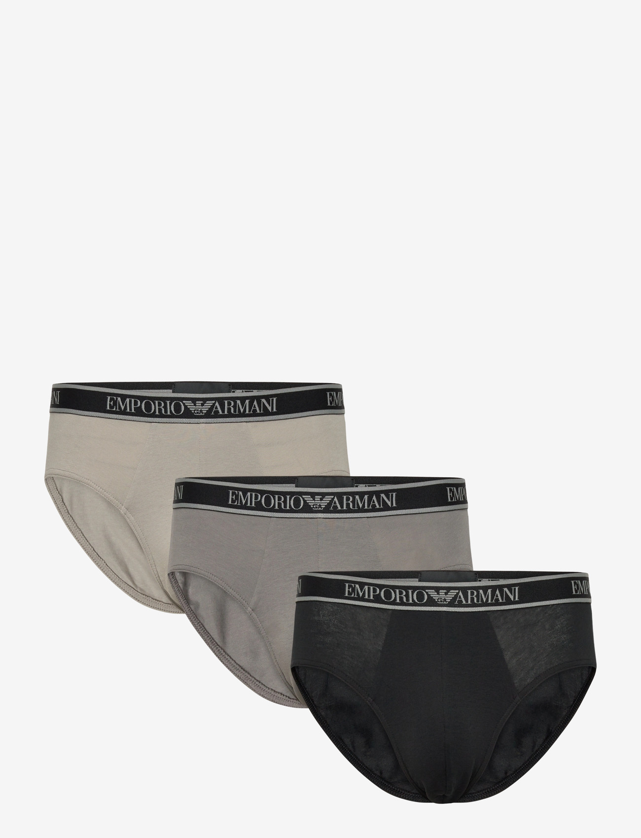 Emporio Armani - 3 PACK BOTTOM - aluspüksid - black/steel/grey - 0