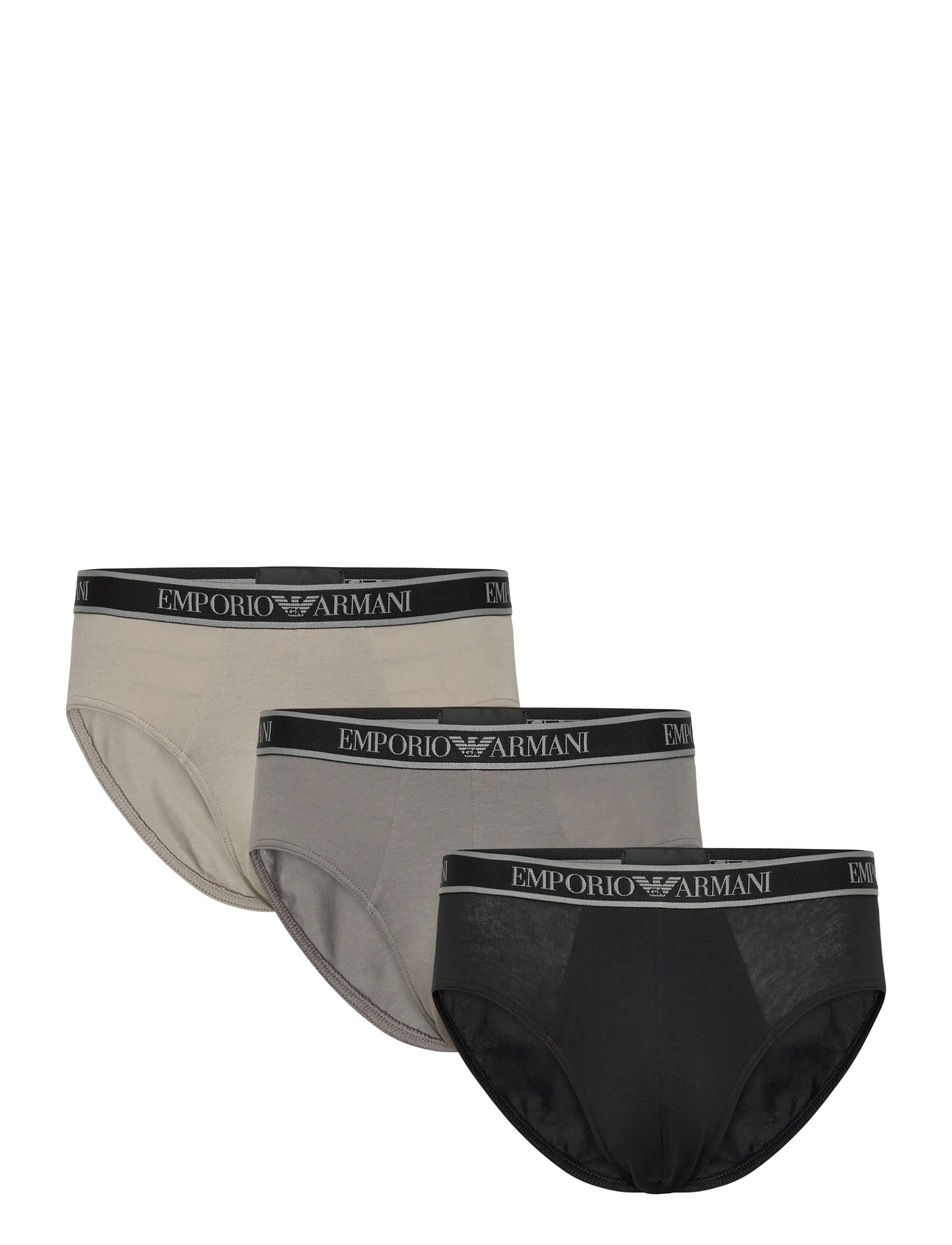 Emporio Armani 3 PACK BOTTOM - Undertøj - BLACK/STEEL/GREY / multi