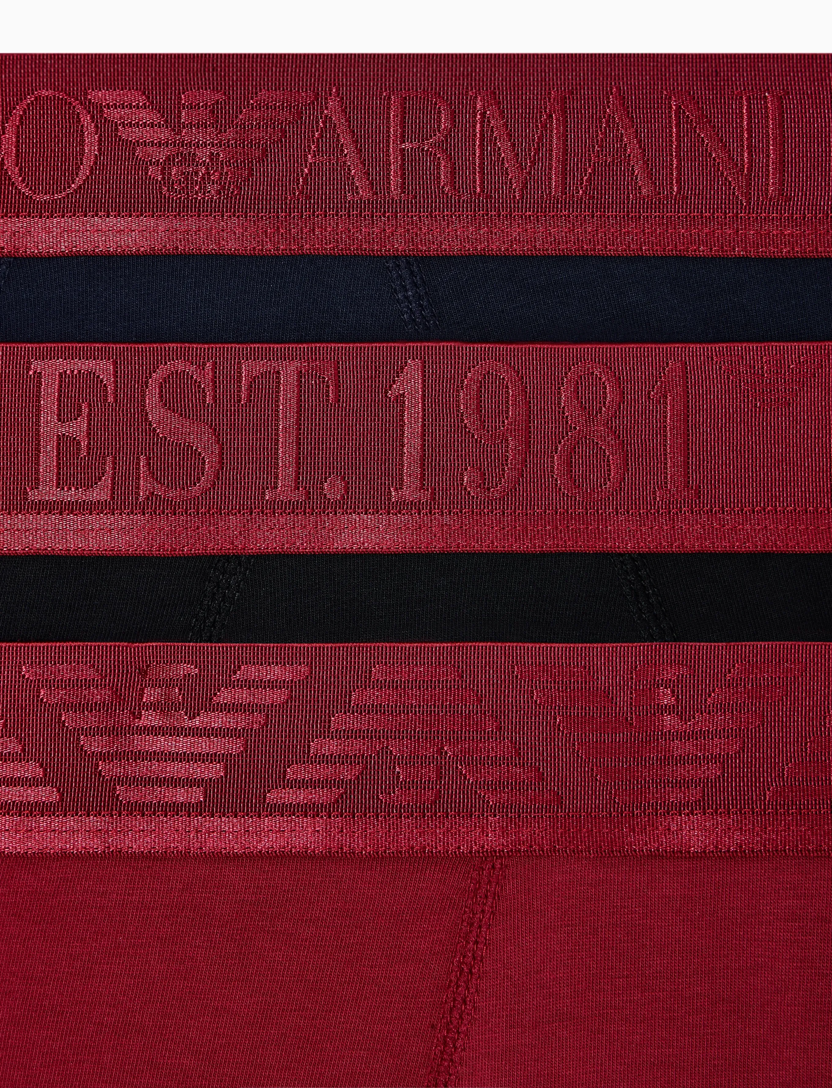 Emporio Armani - 3 PACK BOTTOM - rhubarb/black/ar.blu - 3