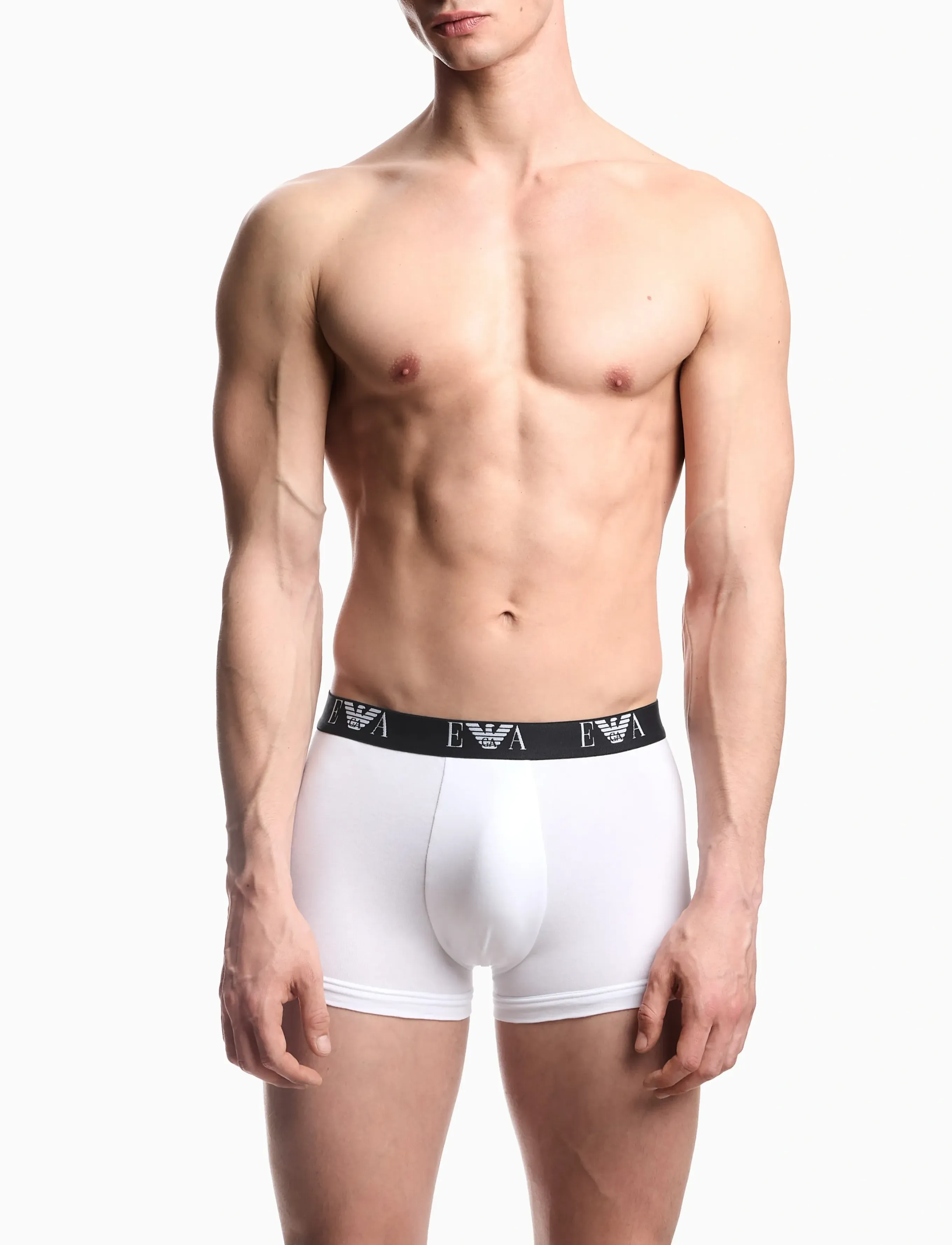 Emporio Armani 3 Pack Bottom, M, White, Undertøj > Boxershorts, Herre