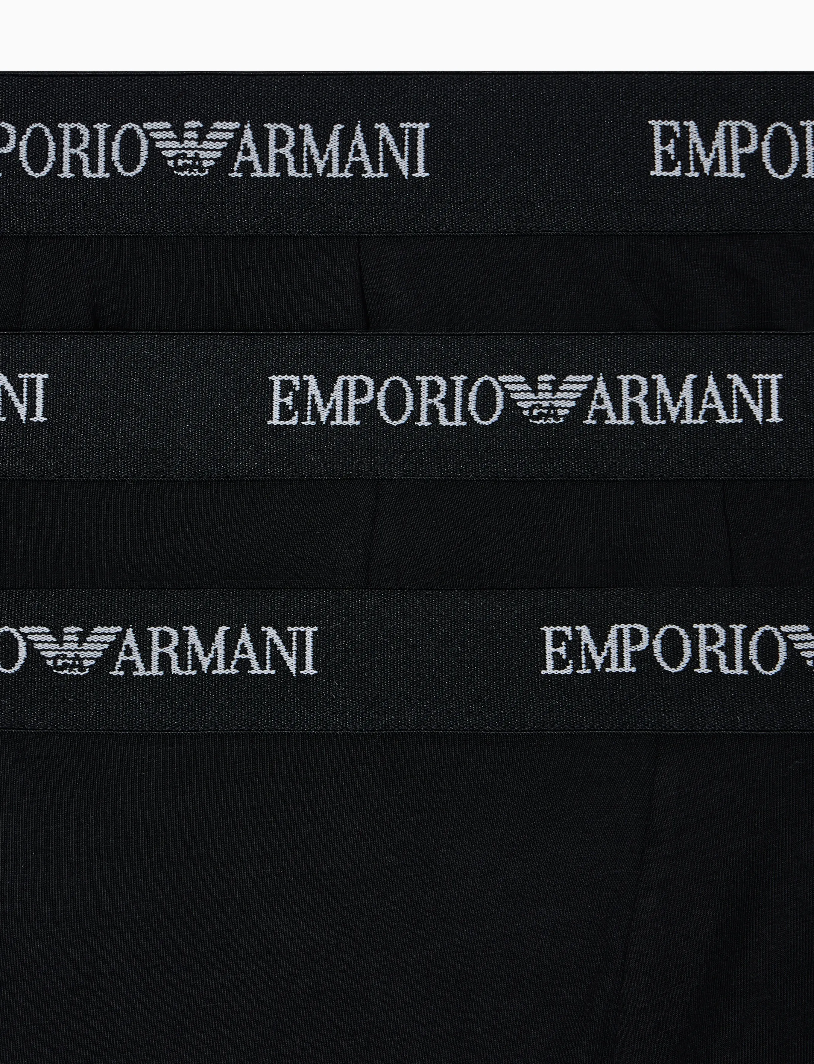 Emporio Armani - 3 PACK BOTTOM - apatinių komplektas - black/black/black - 3