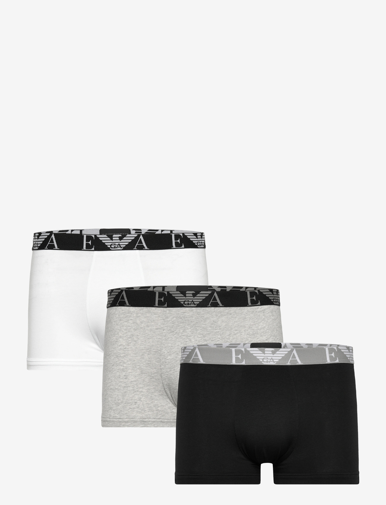 Emporio Armani - 3 PACK BOTTOM - unterhosen im multipack - blk/lg mel gre/wht - 0