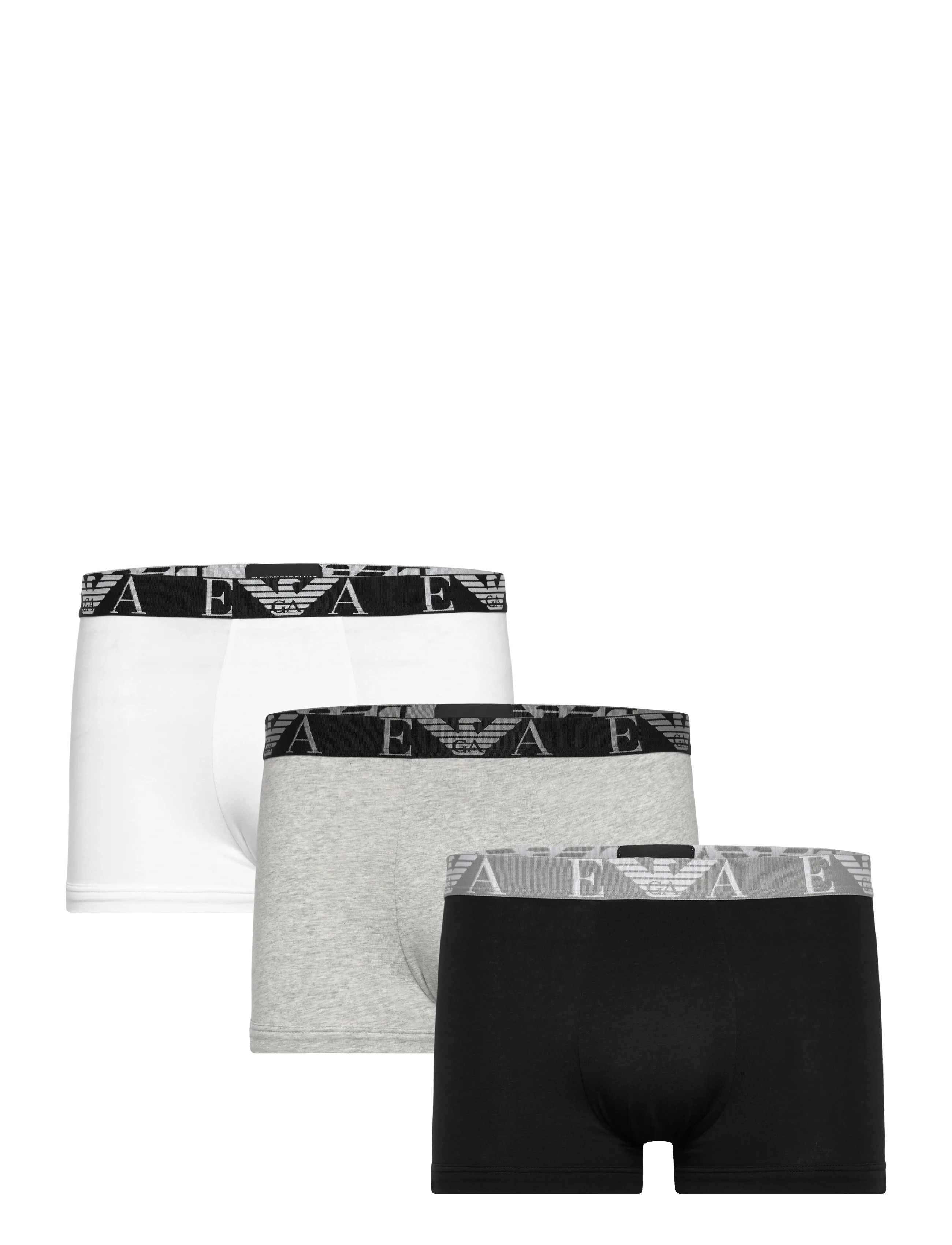 Emporio Armani 3 PACK BOTTOM - Unterwäsche - BLK/LG MEL GRE/WHT / white