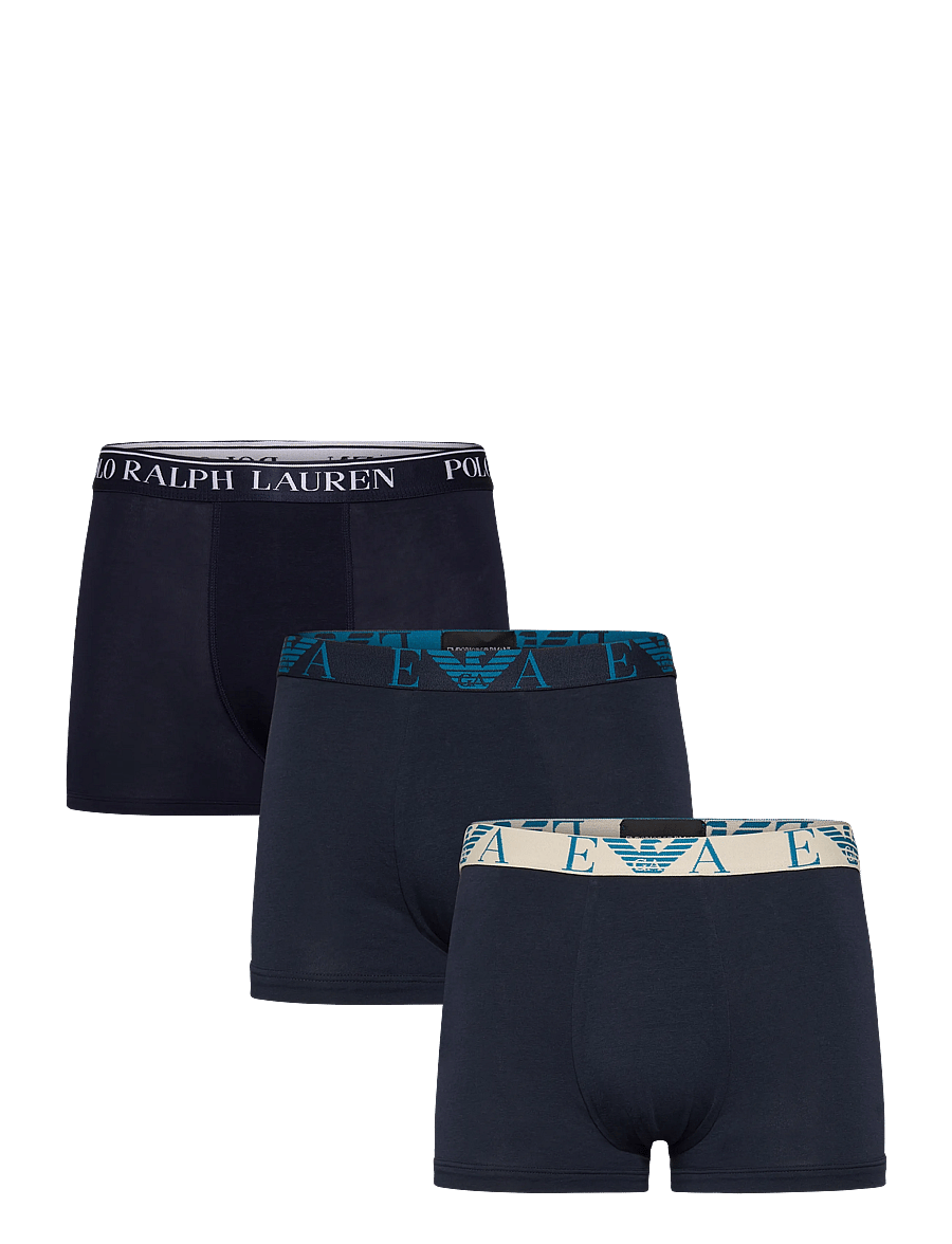 Emporio Armani - 3 PACK BOTTOM - unterhosen im multipack - blu/blu/blu - 0