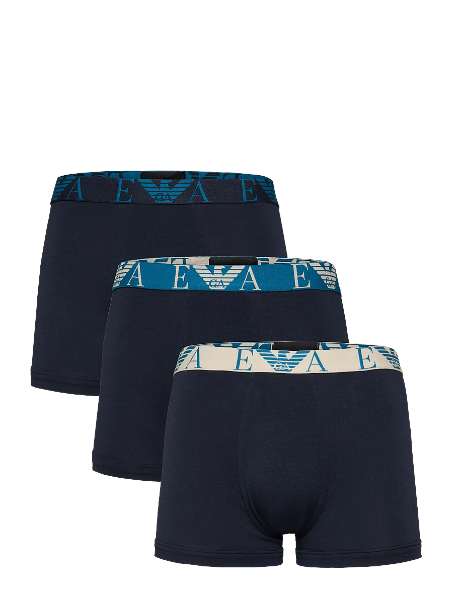 Emporio Armani - Trunk 3 PACK BOTTOM - multipack underpants - blu/blu/blu - 1