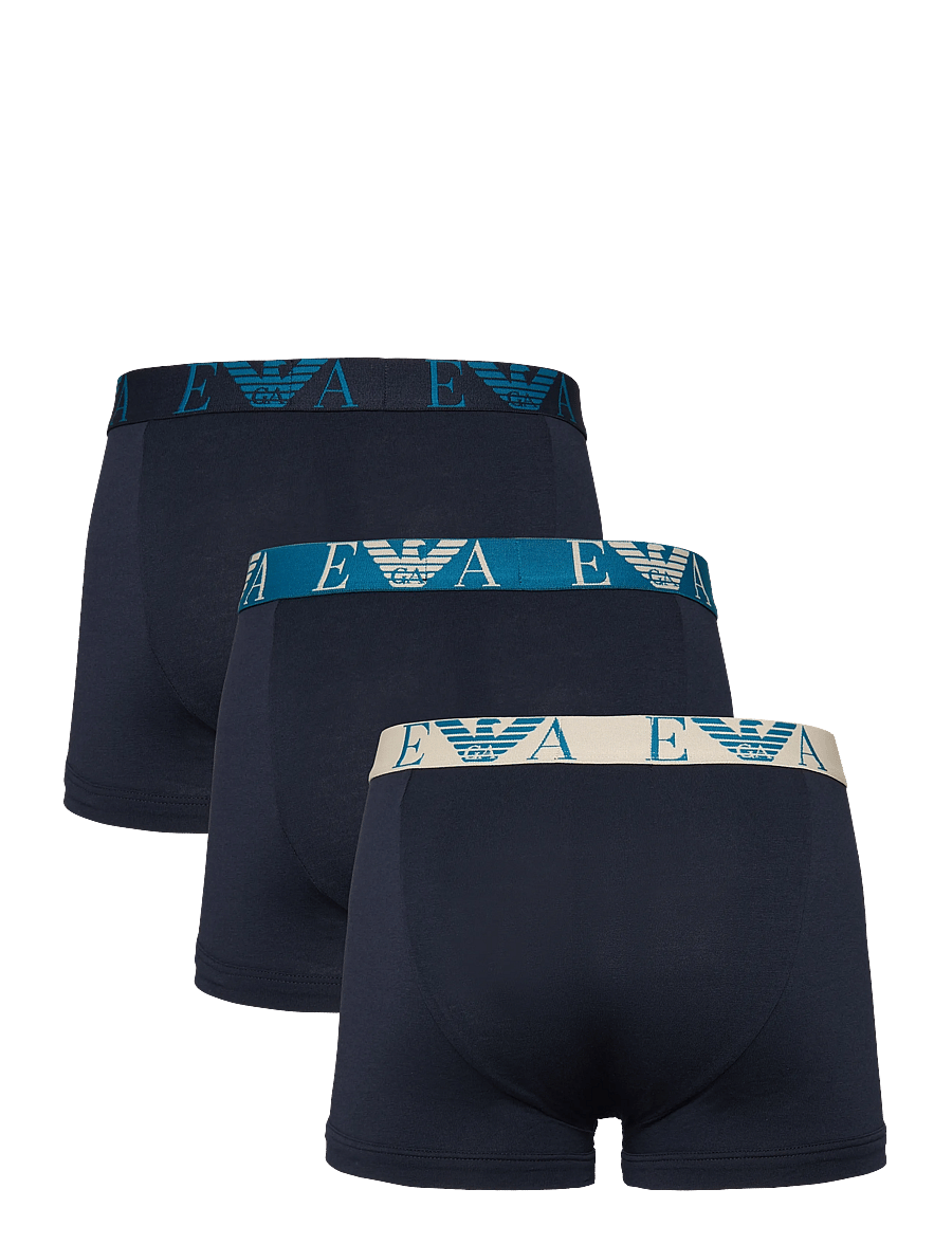 Emporio Armani - Trunk 3 PACK BOTTOM - multipack underpants - blu/blu/blu - 2