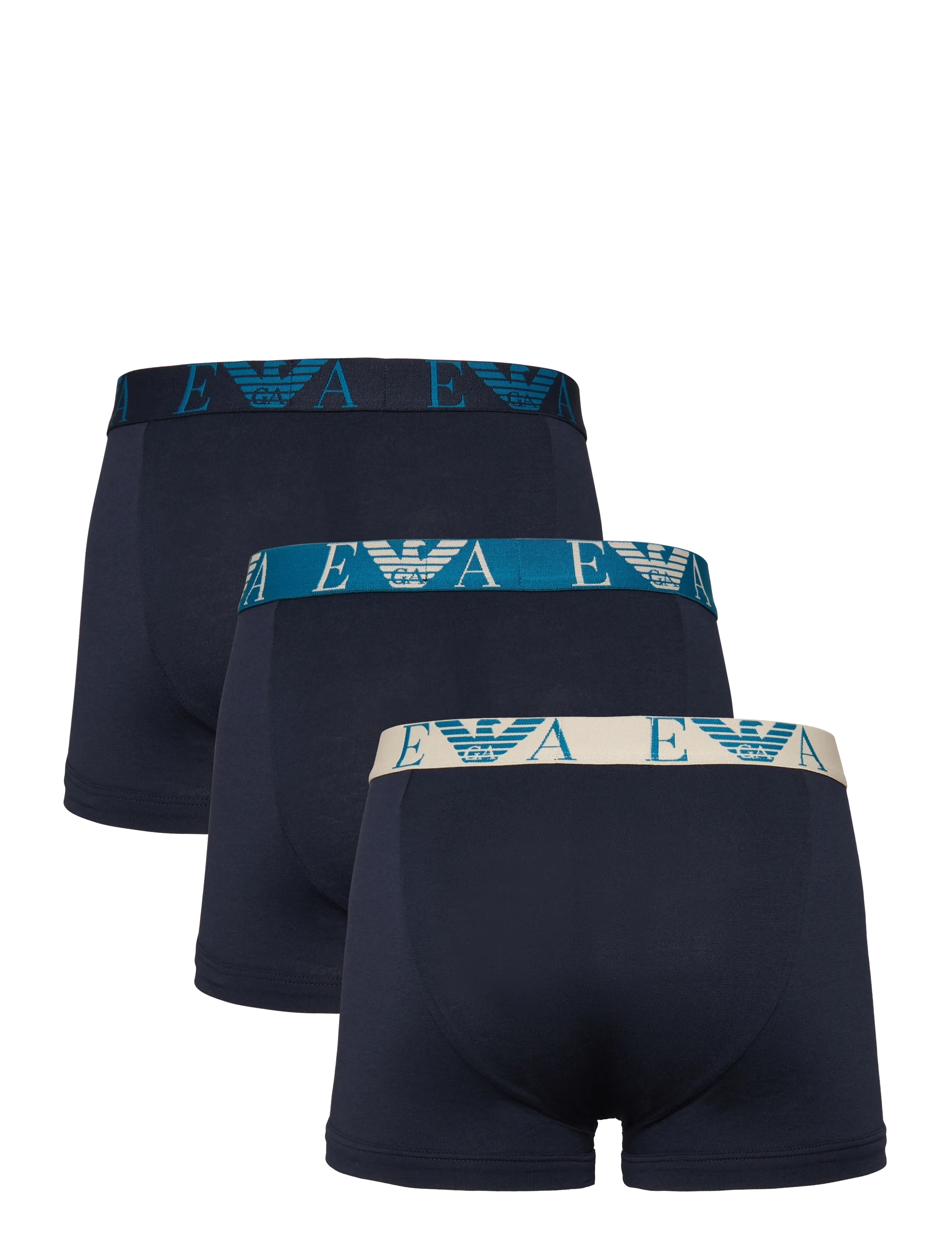 Emporio Armani - Trunk 3 PACK BOTTOM - multipack kalsonger - blu/blu/blu - 2
