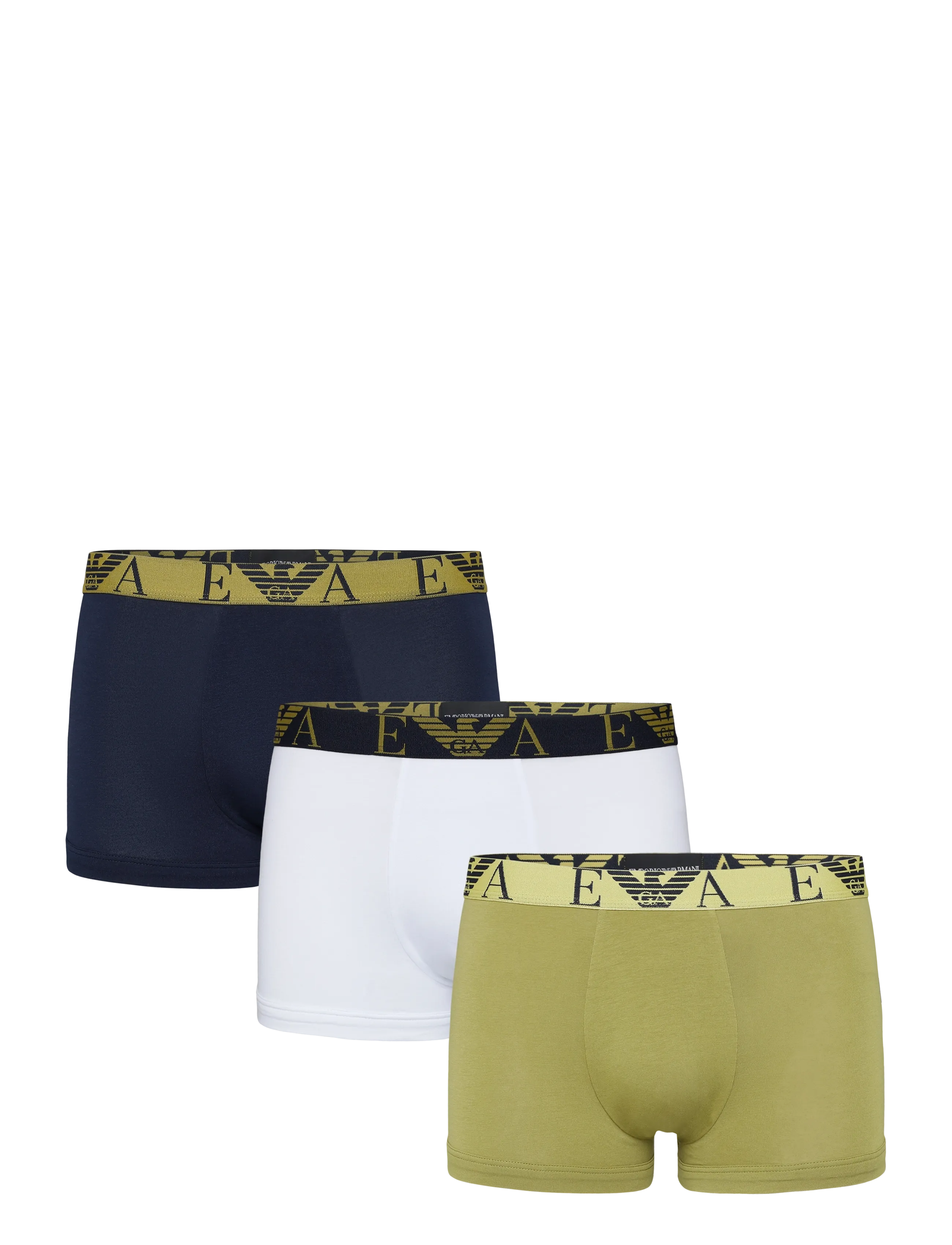 Emporio Armani 3 PACK BOTTOM - Underkläder - BLU/MOSS/WHITE / navy