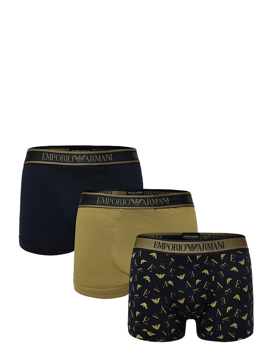 Emporio Armani - 3 PACK BOTTOM - boxershorts - blu/blu moss p/moss - 0