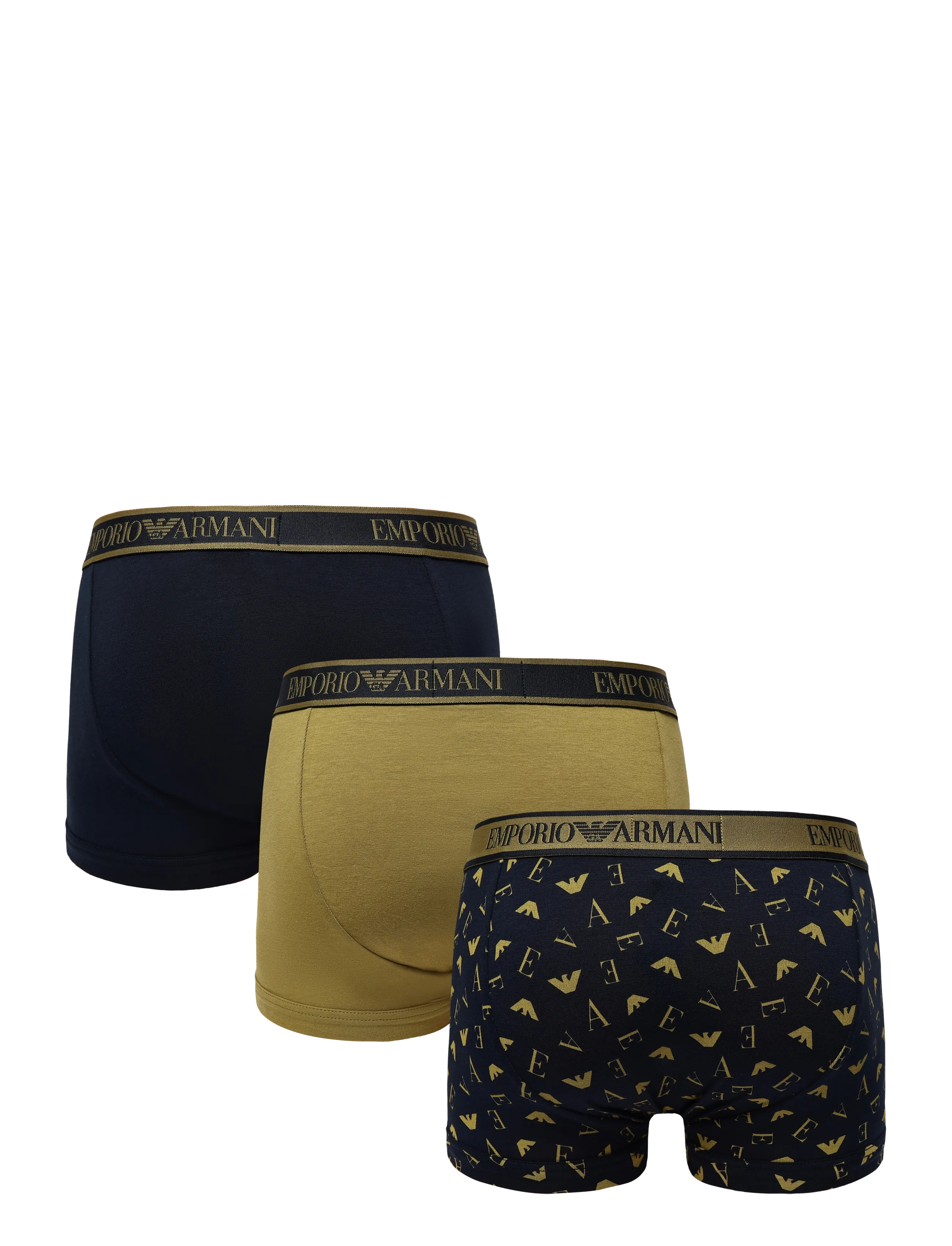 Emporio Armani - 3 PACK BOTTOM - bokserid - blu/blu moss p/moss - 1