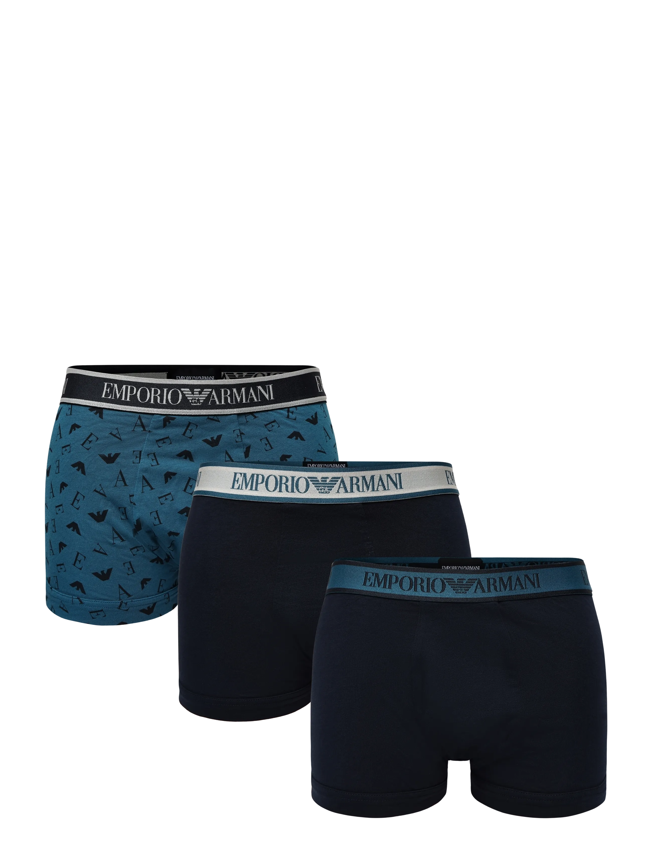 Emporio Armani 3 PACK BOTTOM - Bokserīšu šorti - BLU/OCTANE-BLU P/BLU / navy